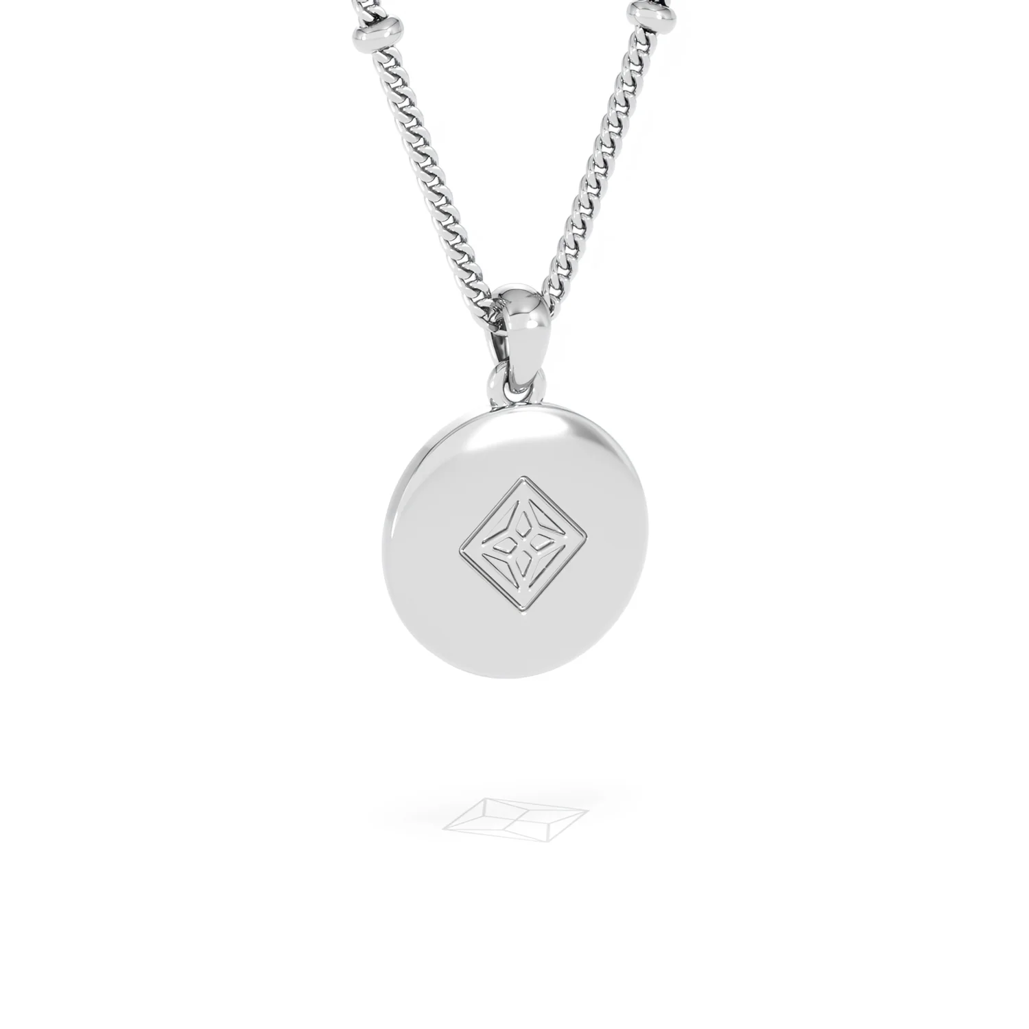 Astrology Gemini 0.07ct Lab Grown Diamond Medallion Pendant Necklace in Sterling Silver - Image 54