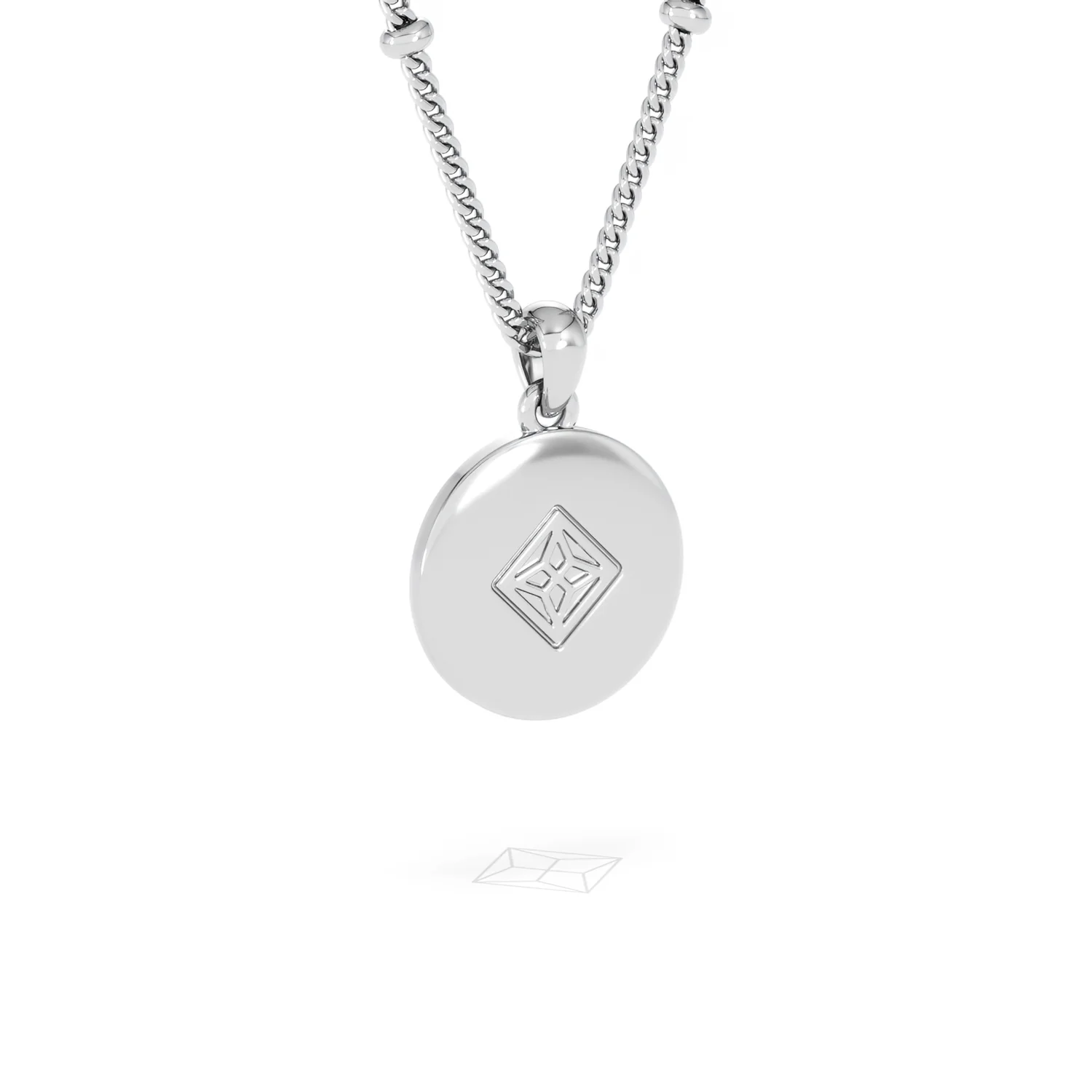 Astrology Gemini 0.07ct Lab Grown Diamond Medallion Pendant Necklace in Sterling Silver - Image 55