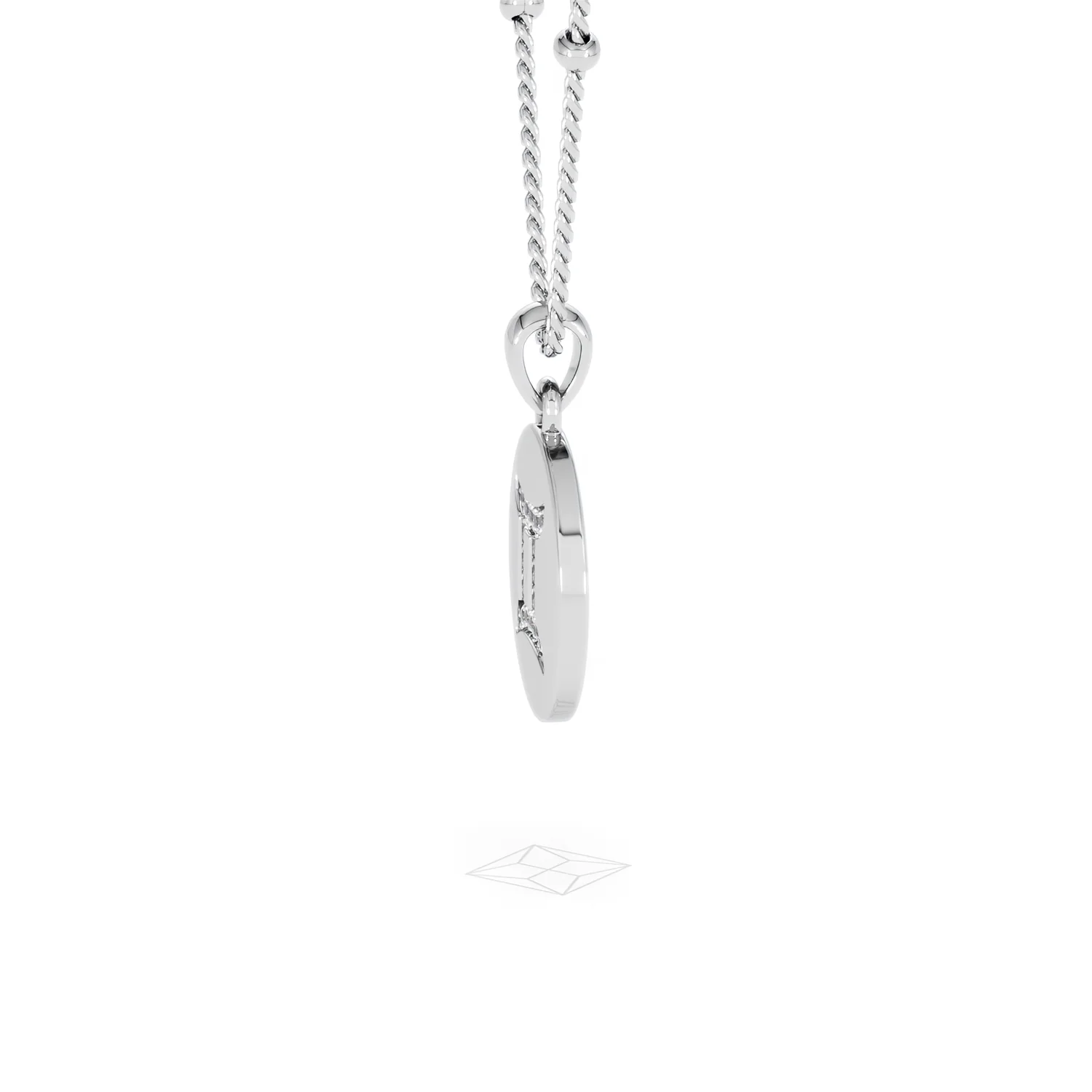 Astrology Gemini 0.07ct Lab Grown Diamond Medallion Pendant Necklace in Sterling Silver - Image 71