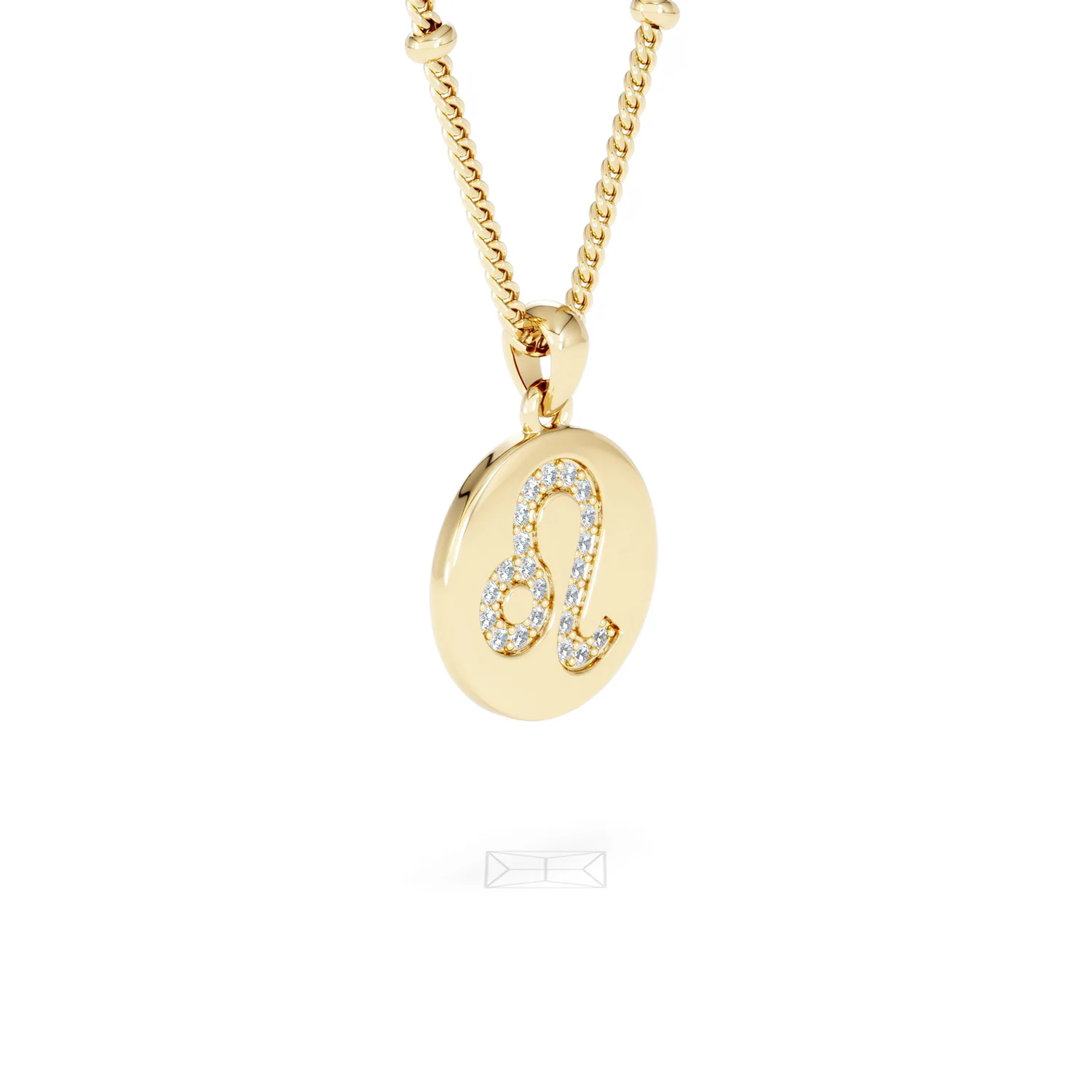 Astrology Leo 0.07ct Lab Grown Diamond Medallion Pendant Necklace in 18K Gold Vermeil - Image 19
