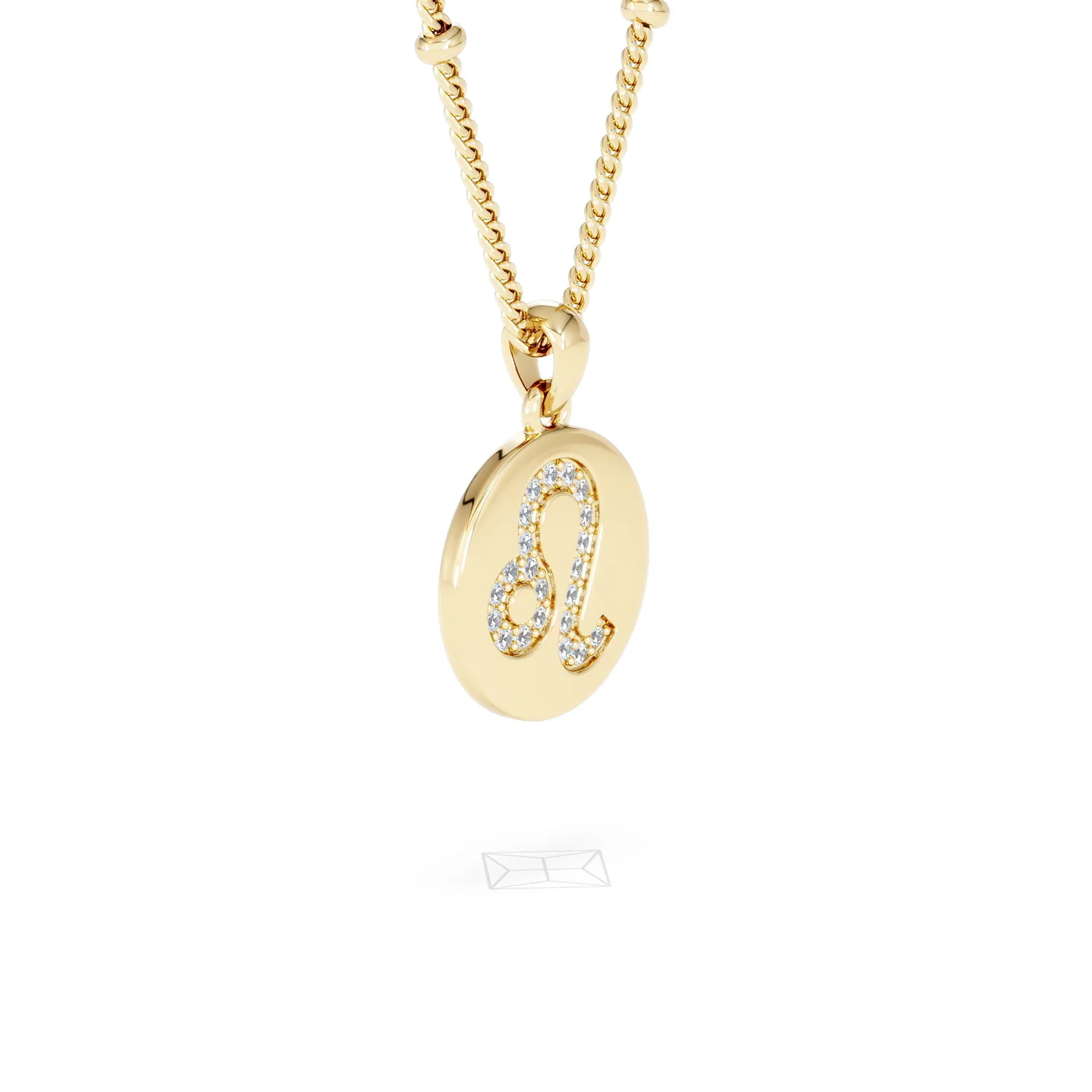 Astrology Leo 0.07ct Lab Grown Diamond Medallion Pendant Necklace in 18K Gold Vermeil - Image 20