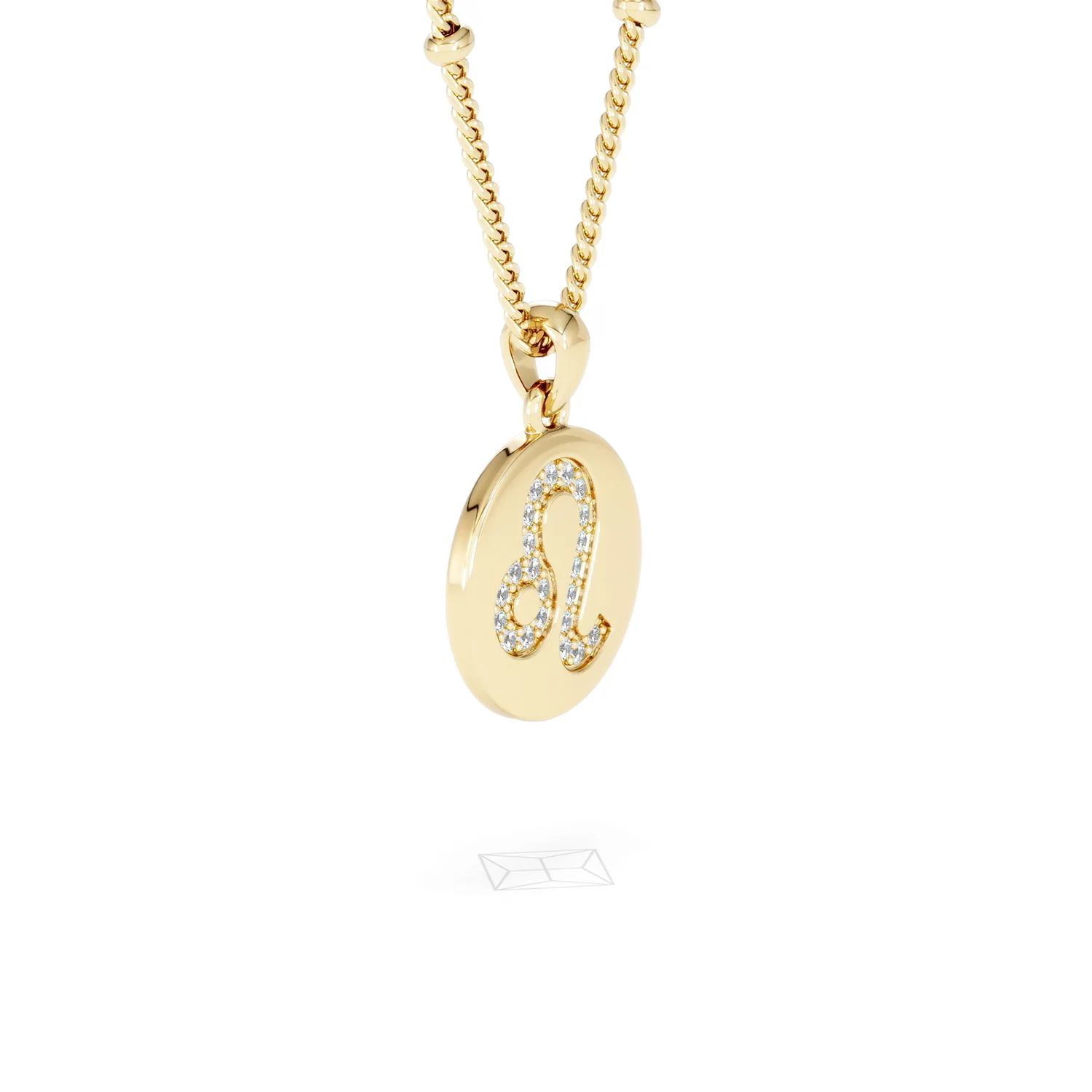 Astrology Leo 0.07ct Lab Grown Diamond Medallion Pendant Necklace in 18K Gold Vermeil - Image 21