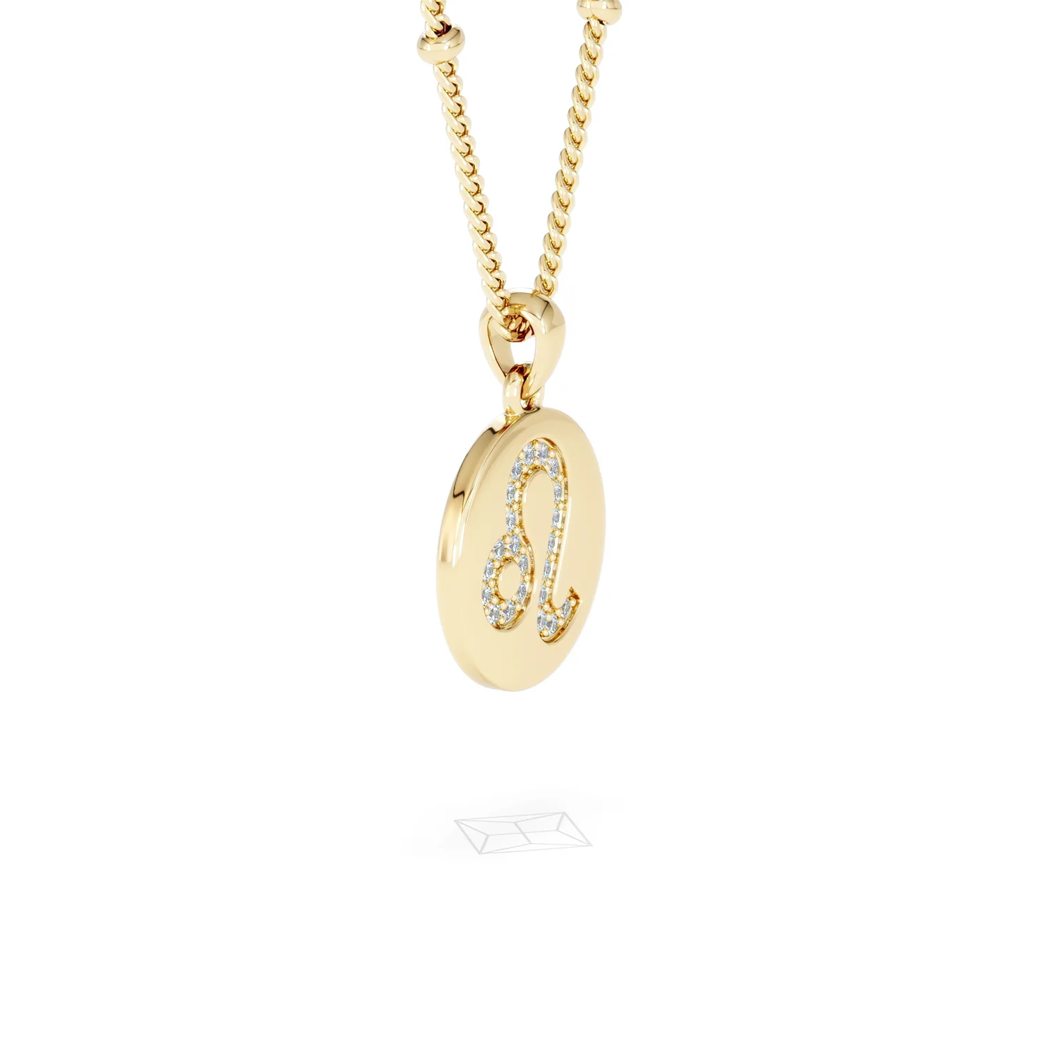 Astrology Leo 0.07ct Lab Grown Diamond Medallion Pendant Necklace in 18K Gold Vermeil - Image 22