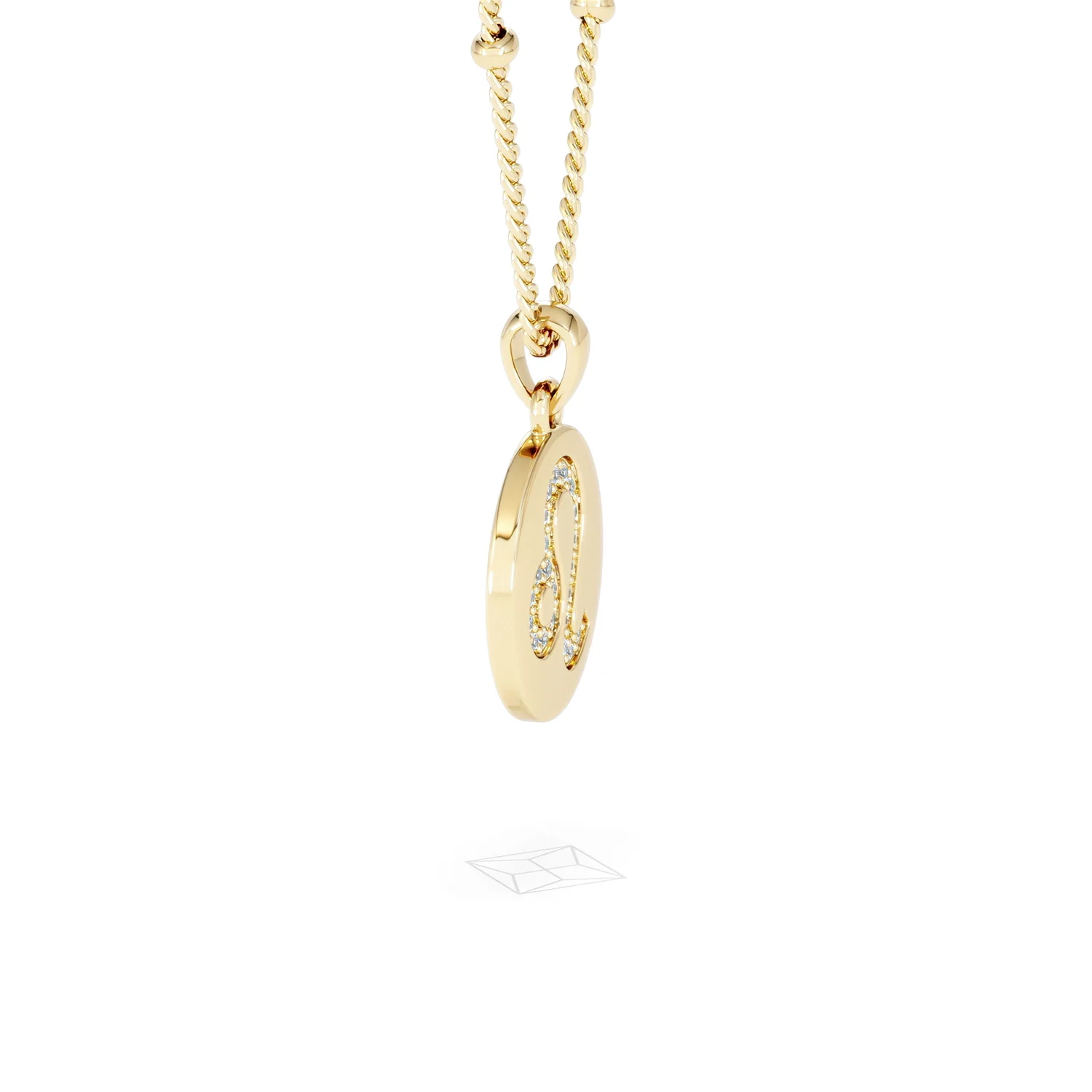 Astrology Leo 0.07ct Lab Grown Diamond Medallion Pendant Necklace in 18K Gold Vermeil - Image 25