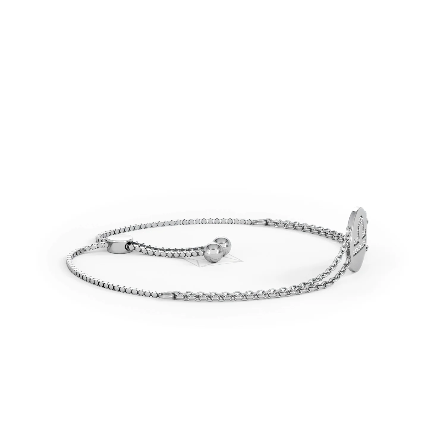 Astrology Libra 0.07ct Lab Grown Diamond Adjustable Medallion Bracelet Sterling Silver - Image 25