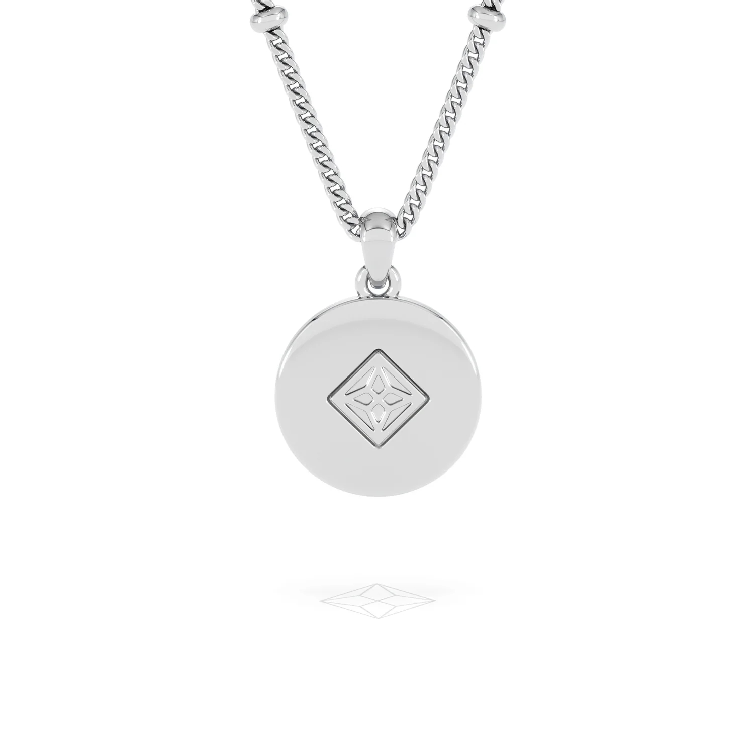 Astrology Libra 0.07ct Lab Grown Diamond Medallion Pendant Necklace in Sterling Silver - Image 48