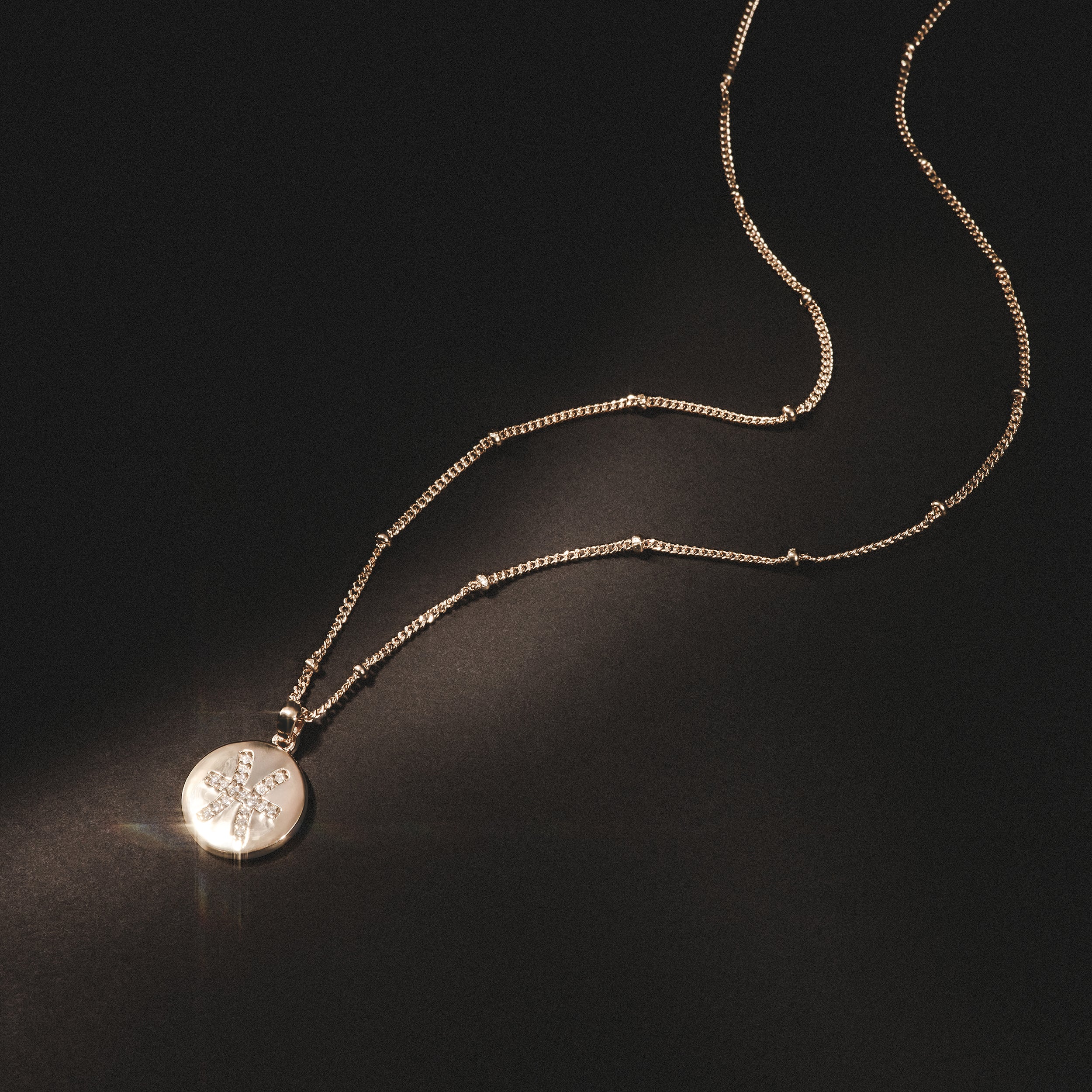 Astrology Pisces 0.07ct Lab Grown Diamond Medallion Pendant Necklace in 18K Gold Vermeil - Image 8