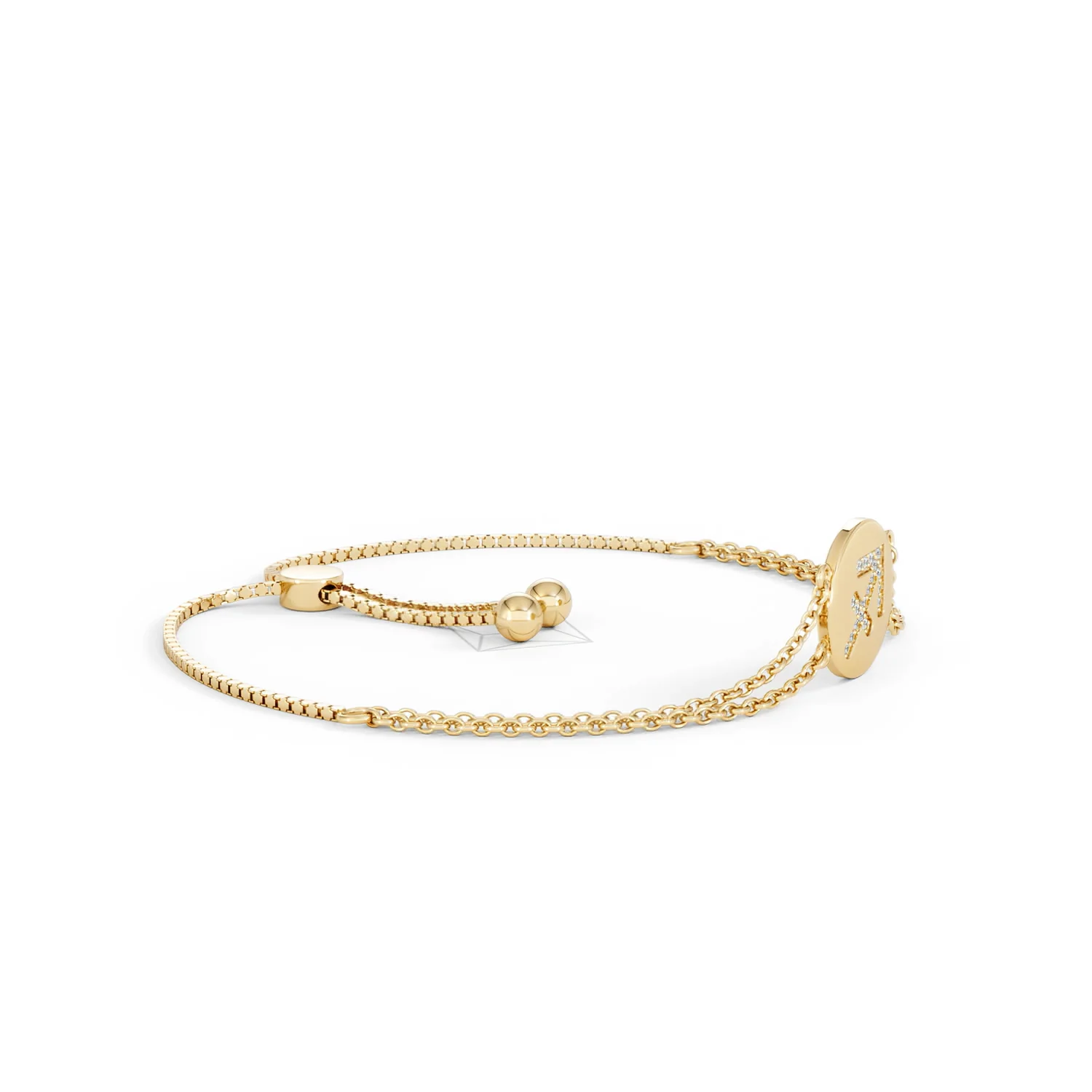 Astrology Sagittarius 0.07ct Lab Grown Diamond Adjustable Medallion Bracelet 18K Gold Vermeil - Image 23