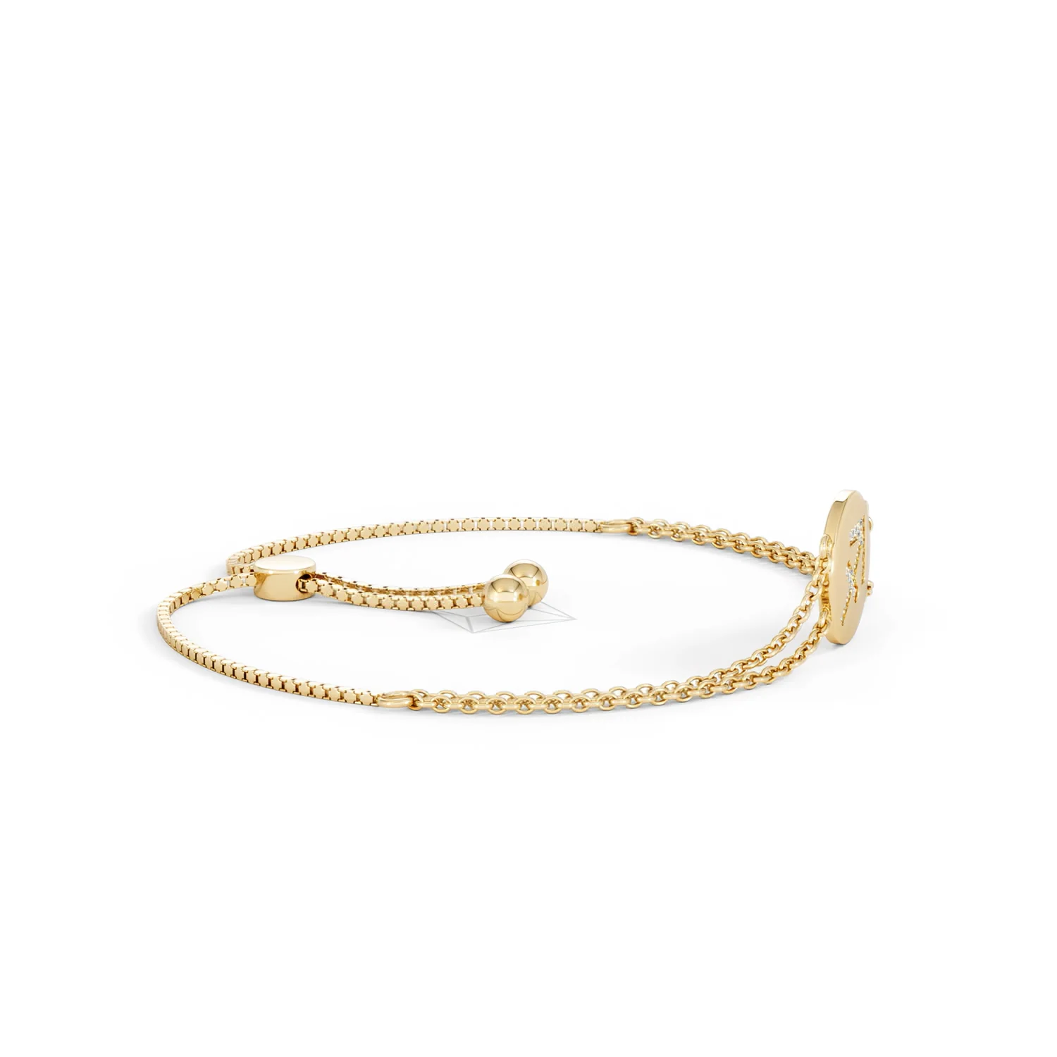 Astrology Sagittarius 0.07ct Lab Grown Diamond Adjustable Medallion Bracelet 18K Gold Vermeil - Image 25