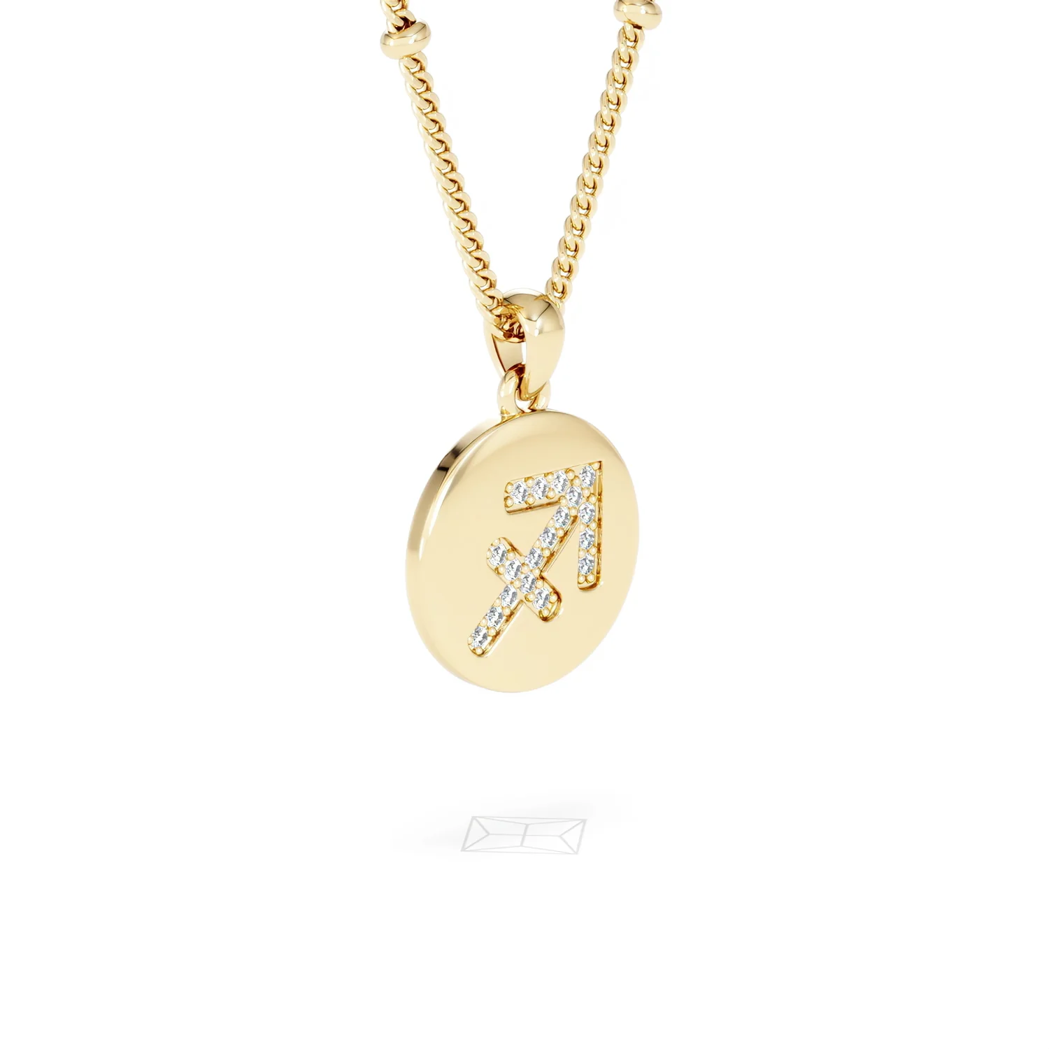 Astrology Sagittarius 0.07ct Lab Grown Diamond Medallion Pendant Necklace in 18K Gold Vermeil - Image 18