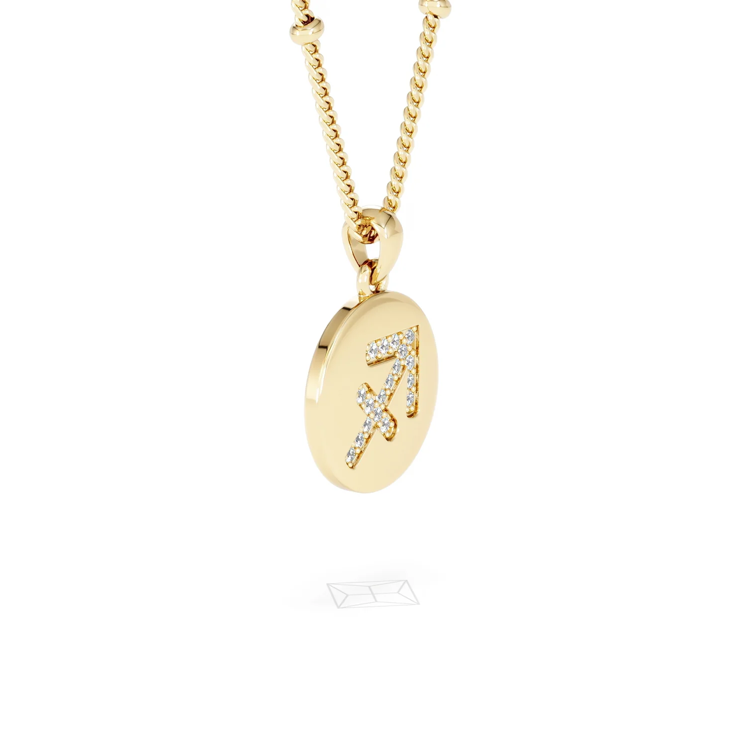Astrology Sagittarius 0.07ct Lab Grown Diamond Medallion Pendant Necklace in 18K Gold Vermeil - Image 21