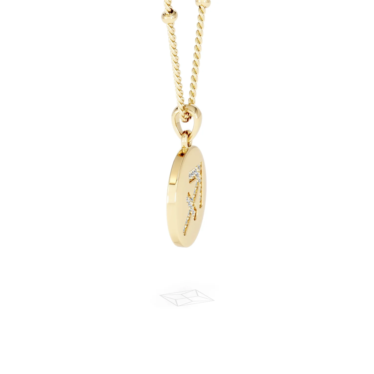 Astrology Sagittarius 0.07ct Lab Grown Diamond Medallion Pendant Necklace in 18K Gold Vermeil - Image 25