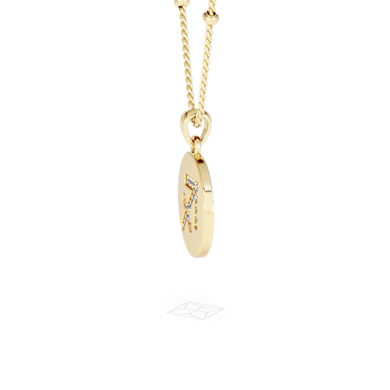 Astrology Sagittarius 0.07ct Lab Grown Diamond Medallion Pendant Necklace in 18K Gold Vermeil - Image 72