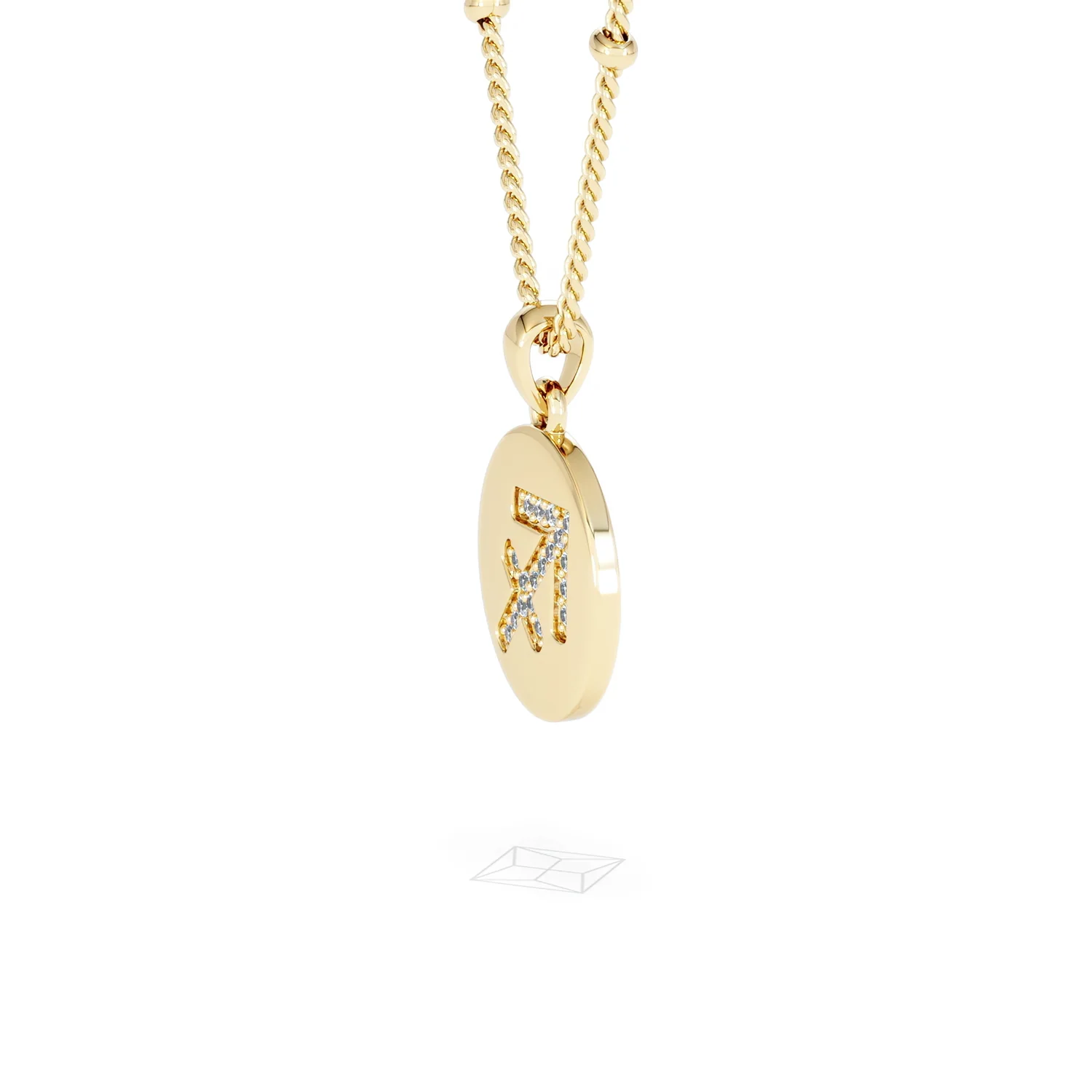 Astrology Sagittarius 0.07ct Lab Grown Diamond Medallion Pendant Necklace in 18K Gold Vermeil - Image 74