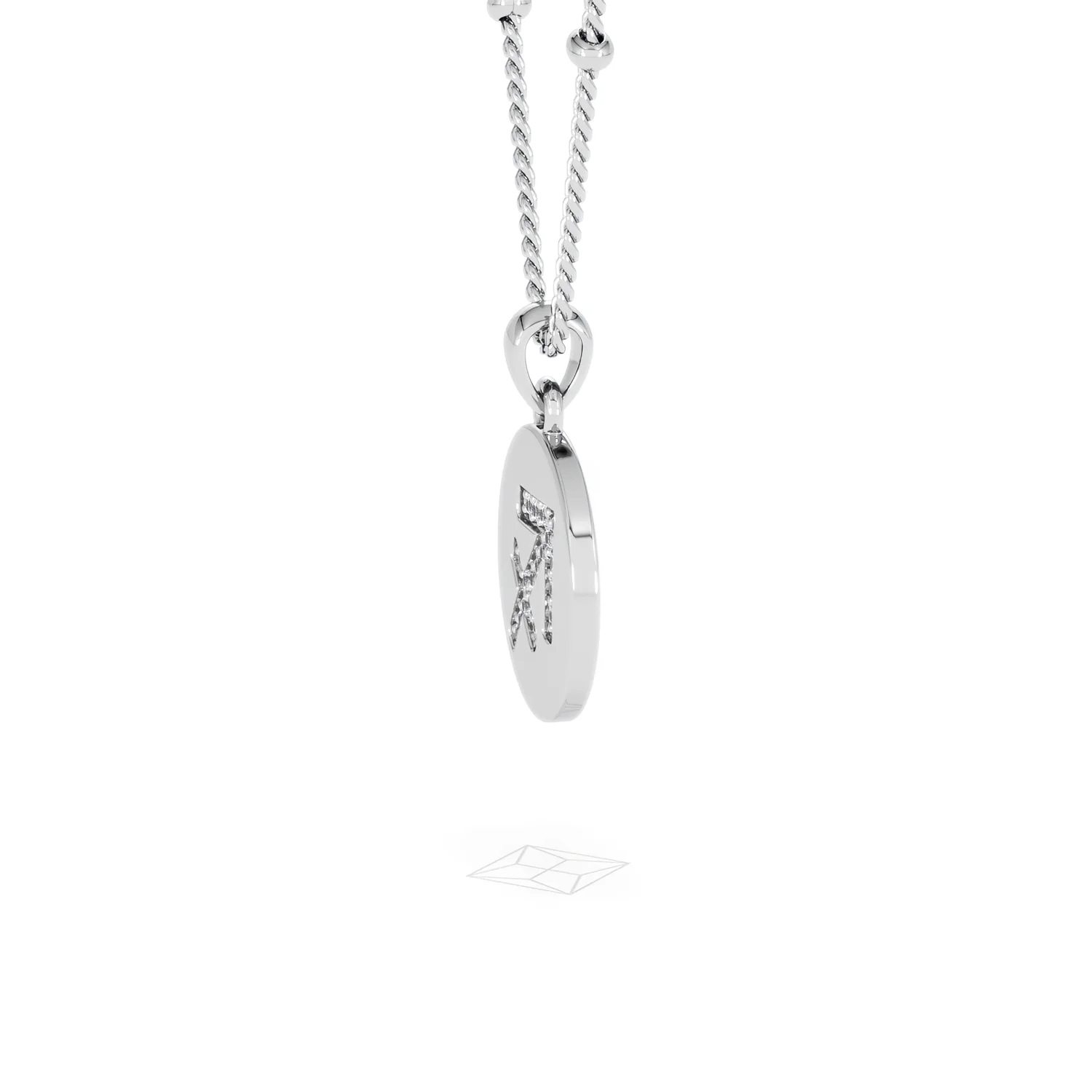 Astrology Sagittarius 0.07ct Lab Grown Diamond Medallion Pendant Necklace in Sterling Silver - Image 72