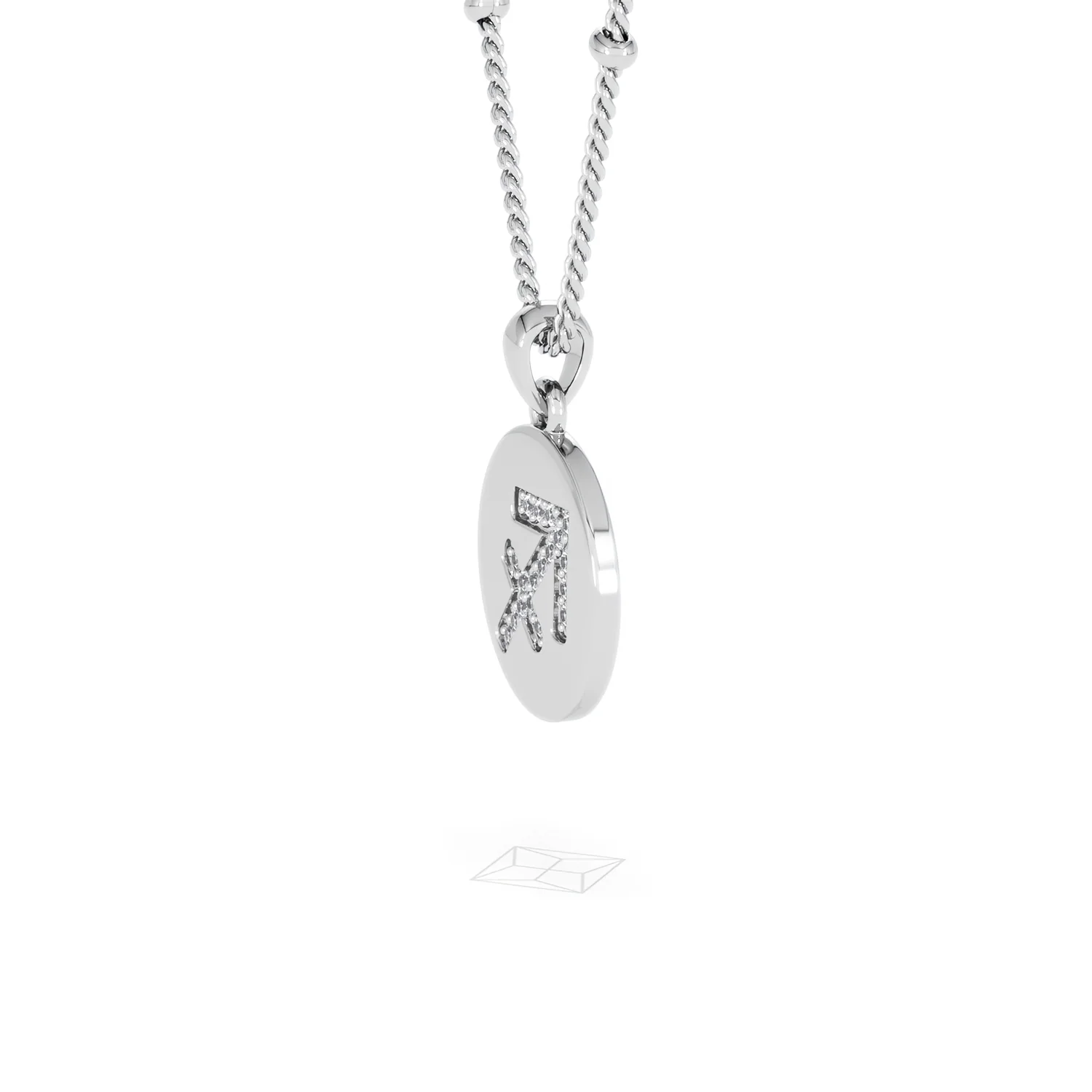 Astrology Sagittarius 0.07ct Lab Grown Diamond Medallion Pendant Necklace in Sterling Silver - Image 74