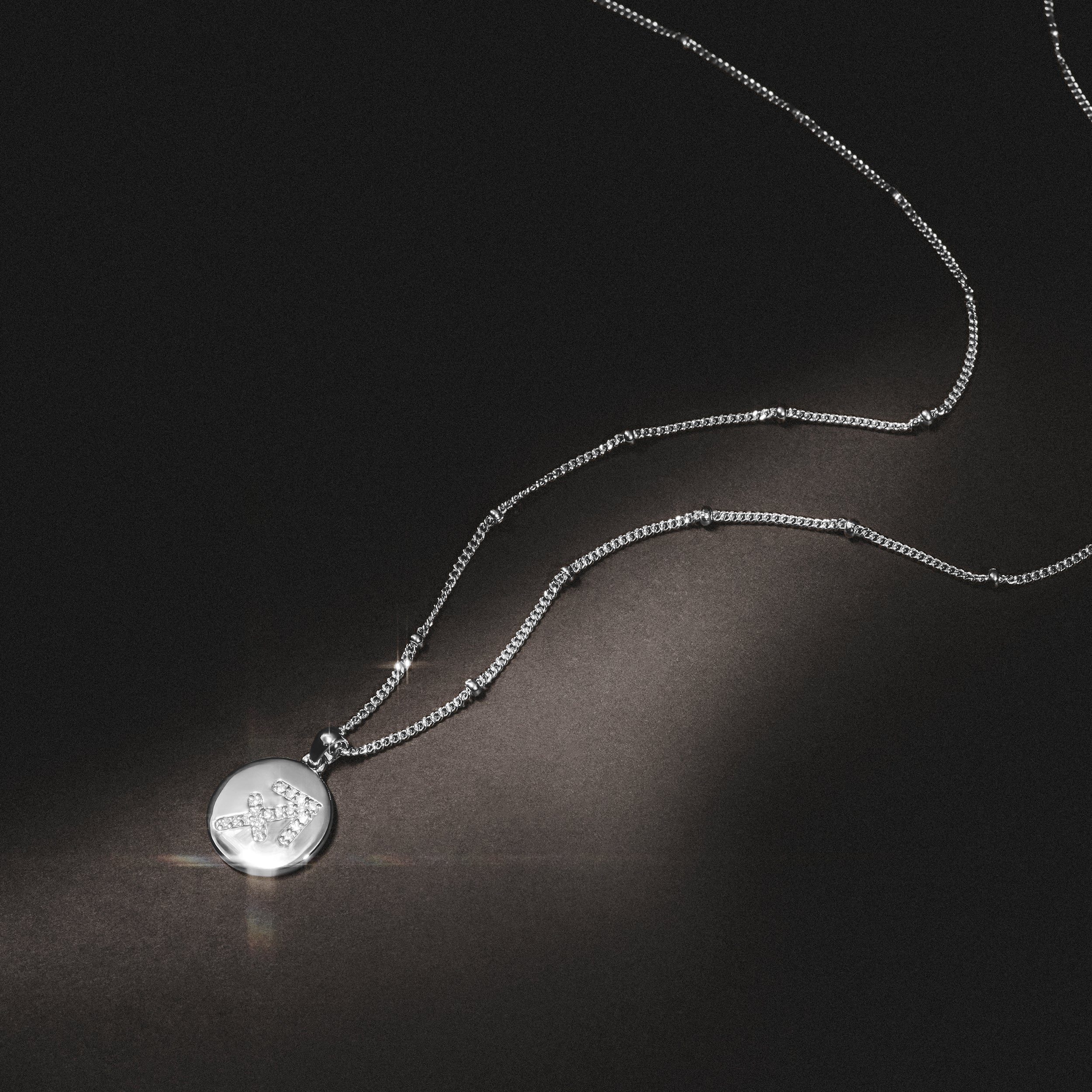 Astrology Sagittarius 0.07ct Lab Grown Diamond Medallion Pendant Necklace in Sterling Silver - Image 8