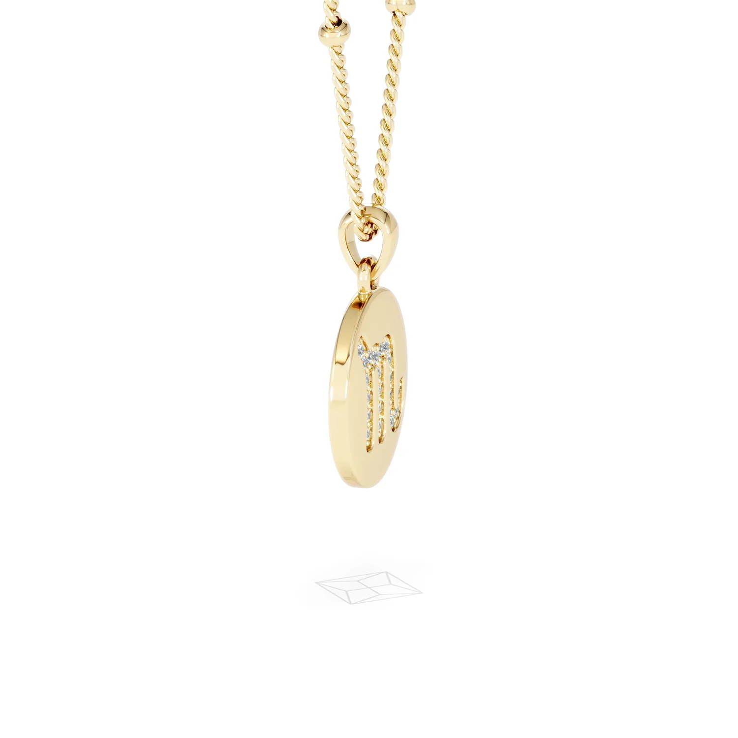 Astrology Scorpio 0.07ct Lab Grown Diamond Medallion Pendant Necklace in 18K Gold Vermeil - Image 25