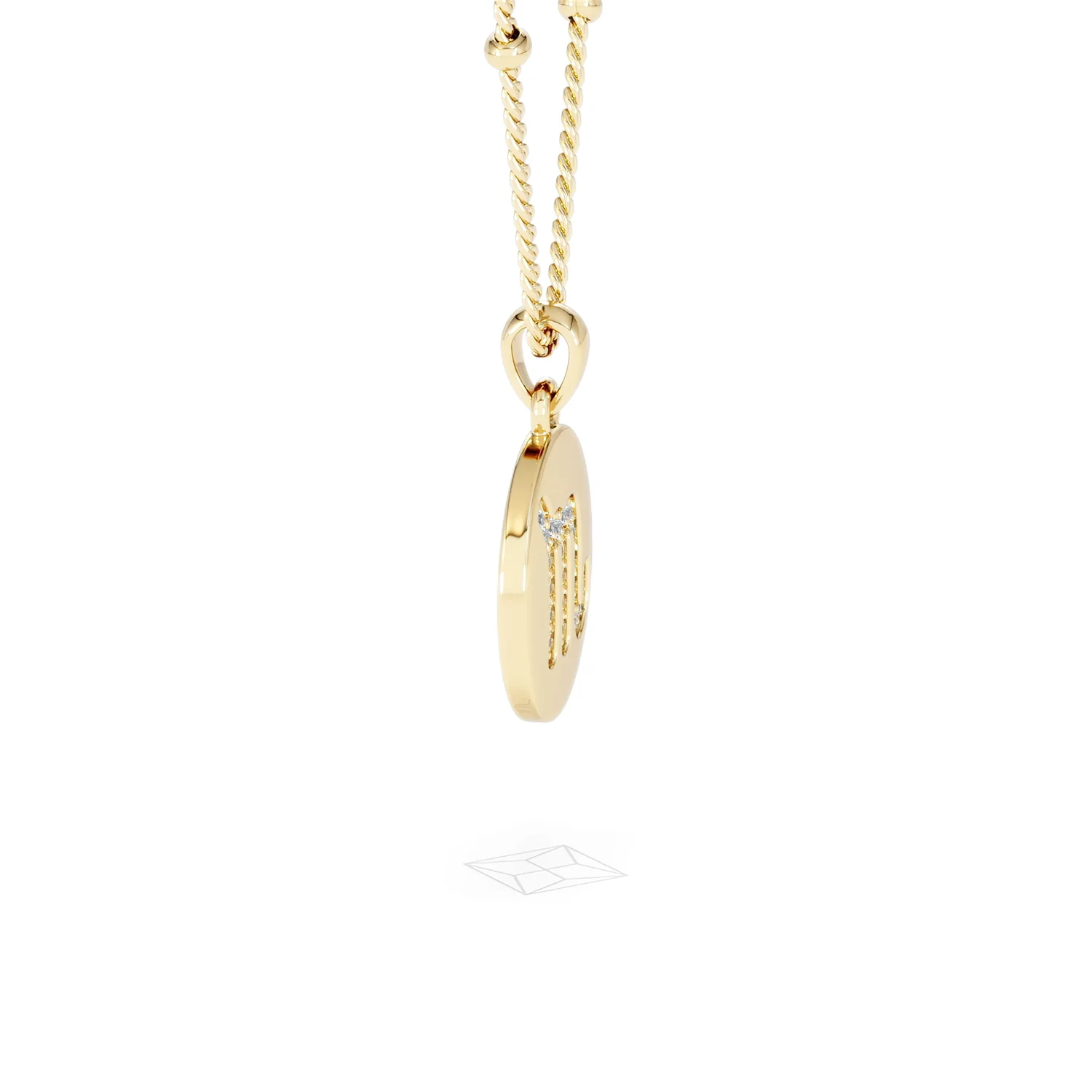 Astrology Scorpio 0.07ct Lab Grown Diamond Medallion Pendant Necklace in 18K Gold Vermeil - Image 26