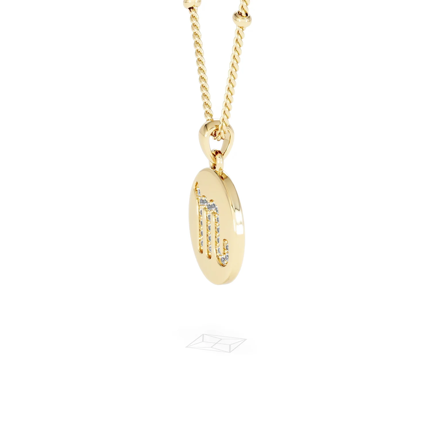 Astrology Scorpio 0.07ct Lab Grown Diamond Medallion Pendant Necklace in 18K Gold Vermeil - Image 74