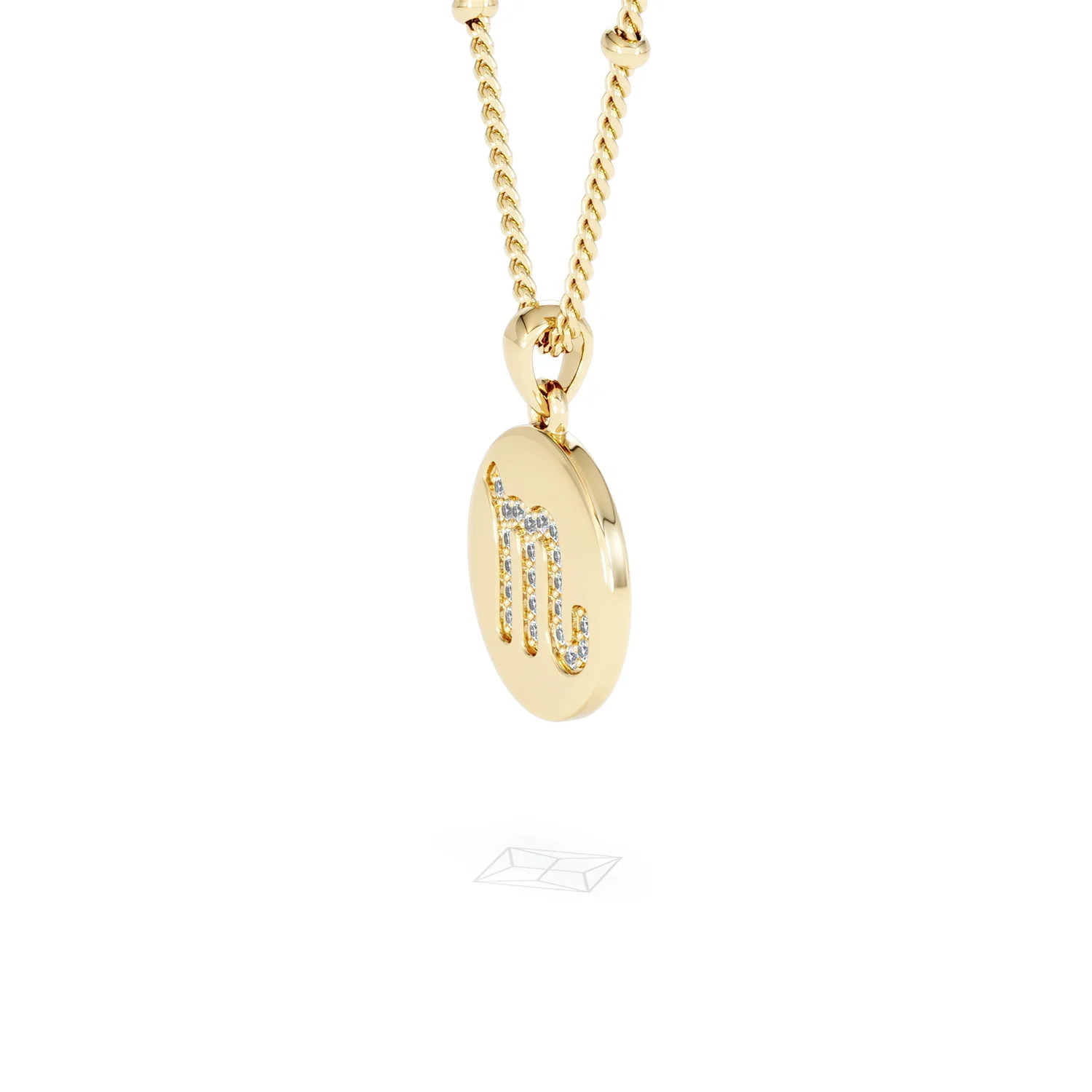 Astrology Scorpio 0.07ct Lab Grown Diamond Medallion Pendant Necklace in 18K Gold Vermeil - Image 75