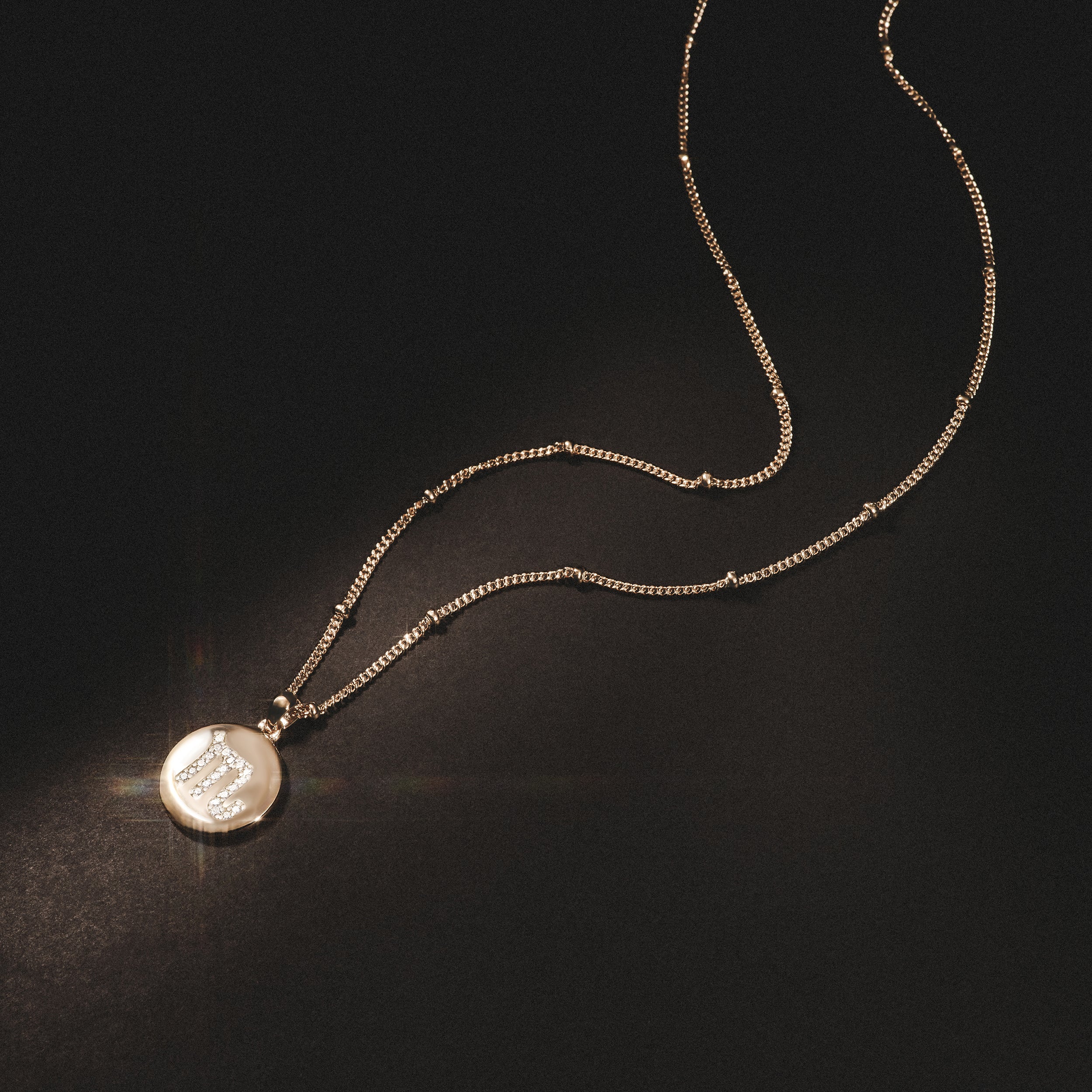 Astrology Scorpio 0.07ct Lab Grown Diamond Medallion Pendant Necklace in 18K Gold Vermeil - Image 8