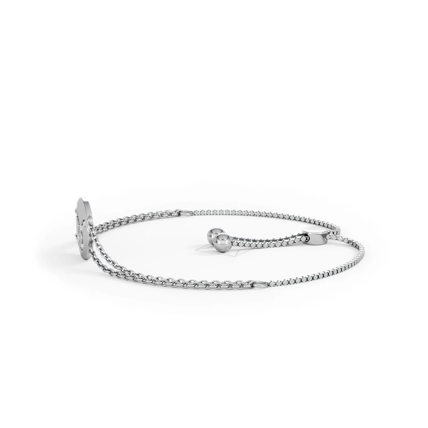 Astrology Taurus 0.07ct Lab Grown Diamond Adjustable Medallion Bracelet Sterling Silver - Image 72