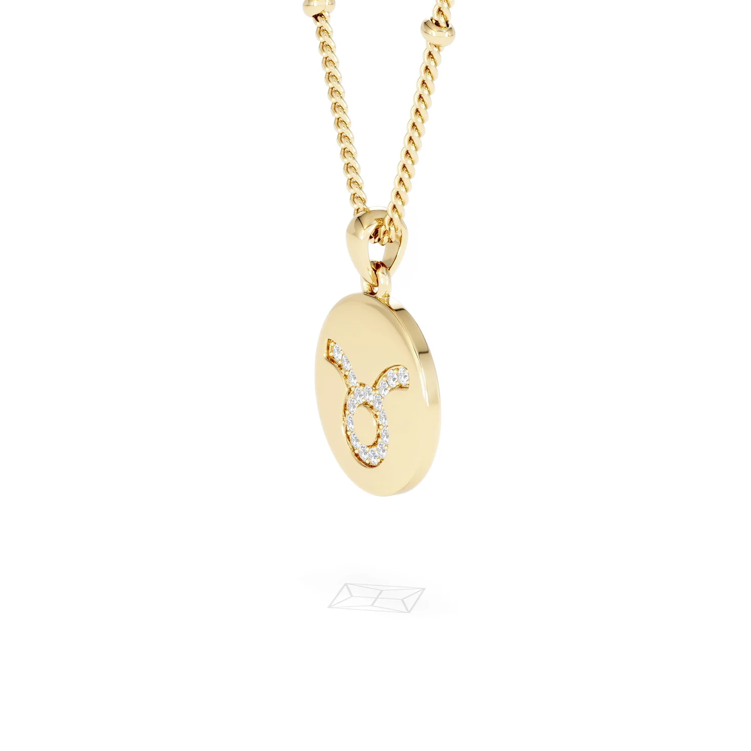 Astrology Taurus 0.07ct Lab Grown Diamond Medallion Pendant Necklace in 18K Gold Vermeil - Image 76