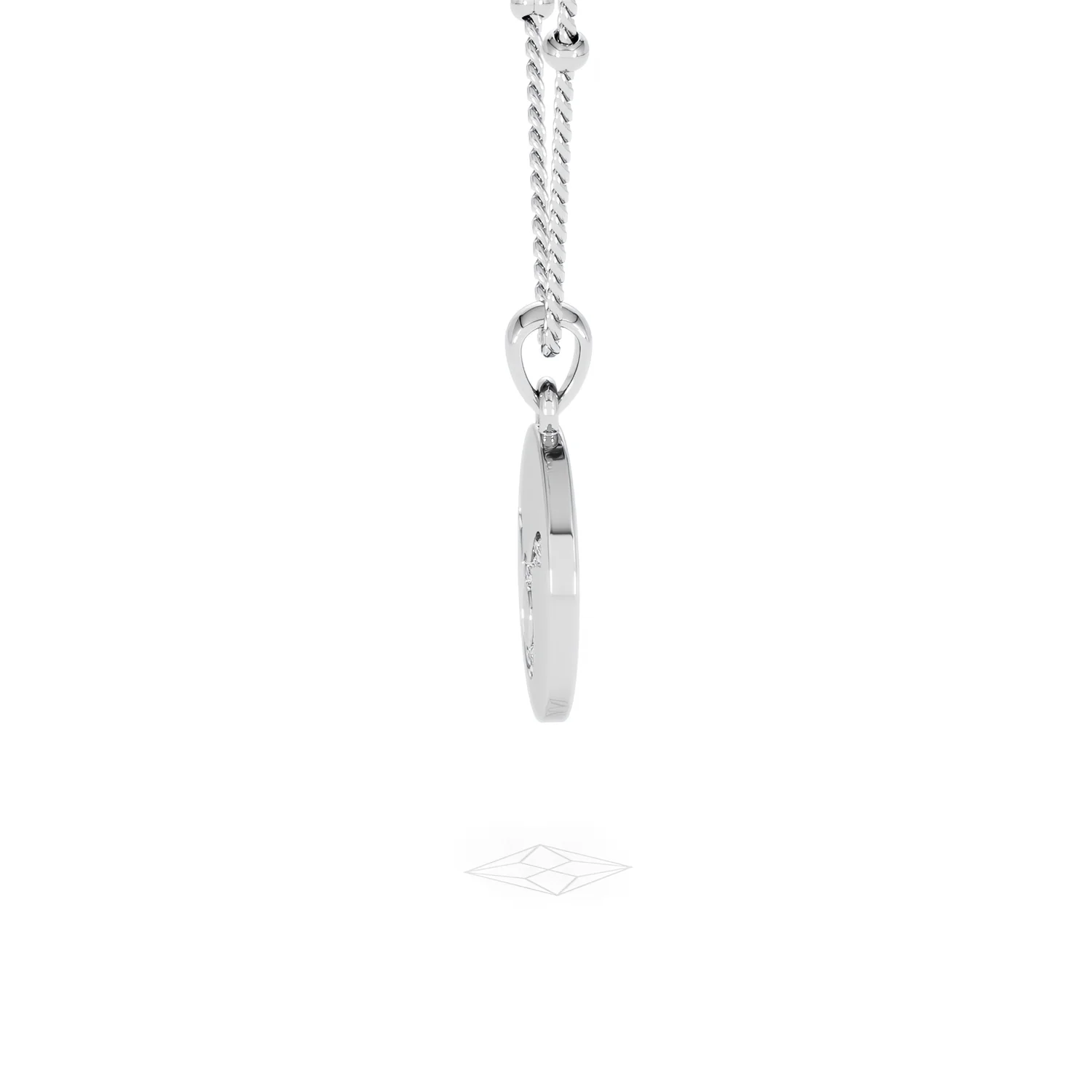 Astrology Taurus 0.07ct Lab Grown Diamond Medallion Pendant Necklace in Sterling Silver - Image 70
