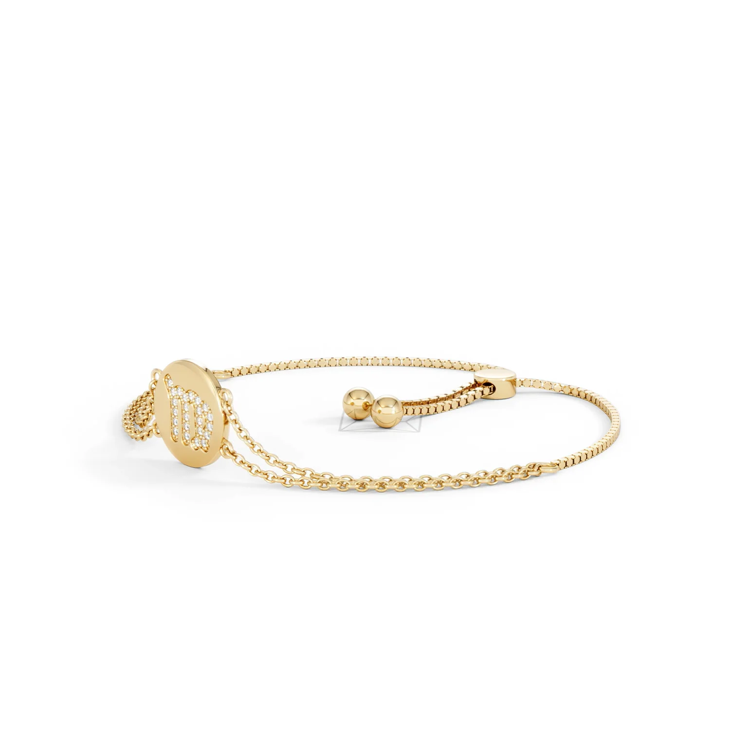 Astrology Virgo 0.07ct Lab Grown Diamond Adjustable Medallion Bracelet 18K Gold Vermeil - Image 78