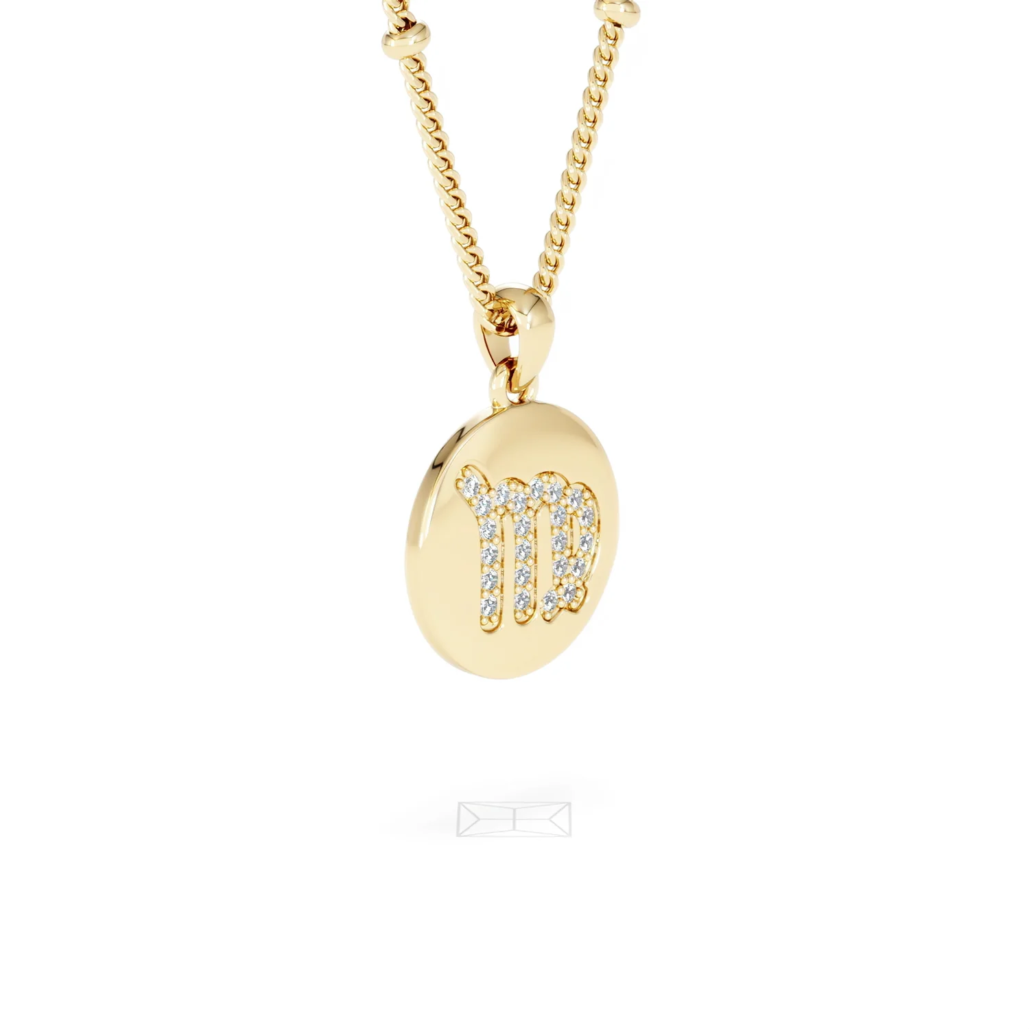 Astrology Virgo 0.07ct Lab Grown Diamond Medallion Pendant Necklace in 18K Gold Vermeil - Image 19