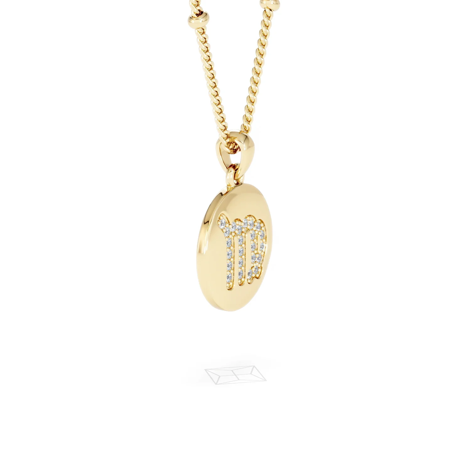 Astrology Virgo 0.07ct Lab Grown Diamond Medallion Pendant Necklace in 18K Gold Vermeil - Image 22