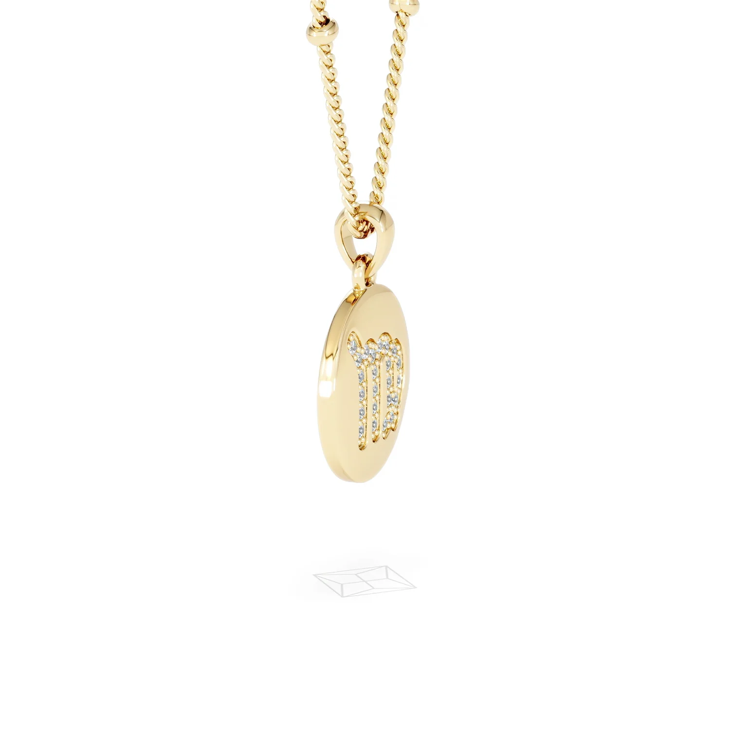 Astrology Virgo 0.07ct Lab Grown Diamond Medallion Pendant Necklace in 18K Gold Vermeil - Image 24