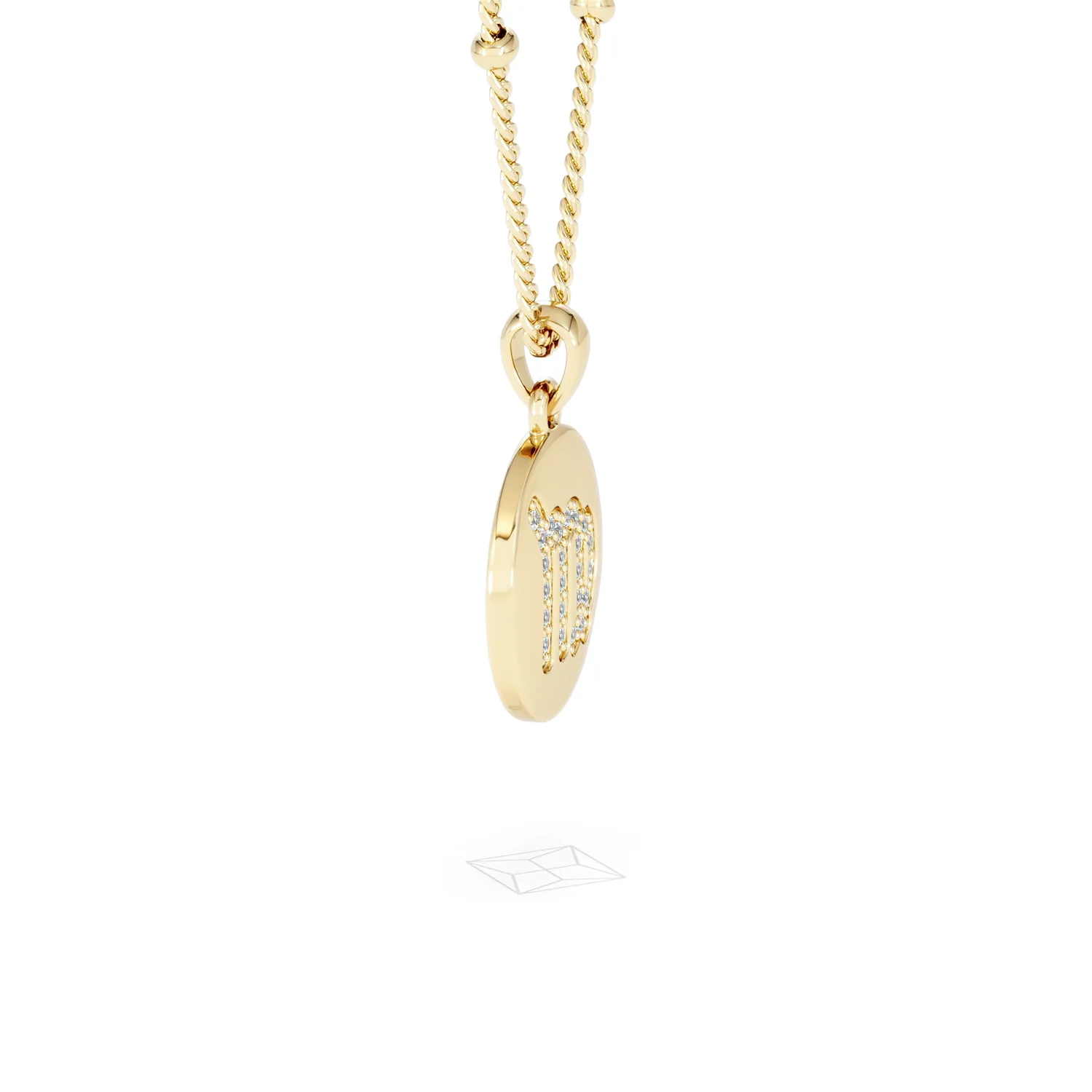 Astrology Virgo 0.07ct Lab Grown Diamond Medallion Pendant Necklace in 18K Gold Vermeil - Image 25