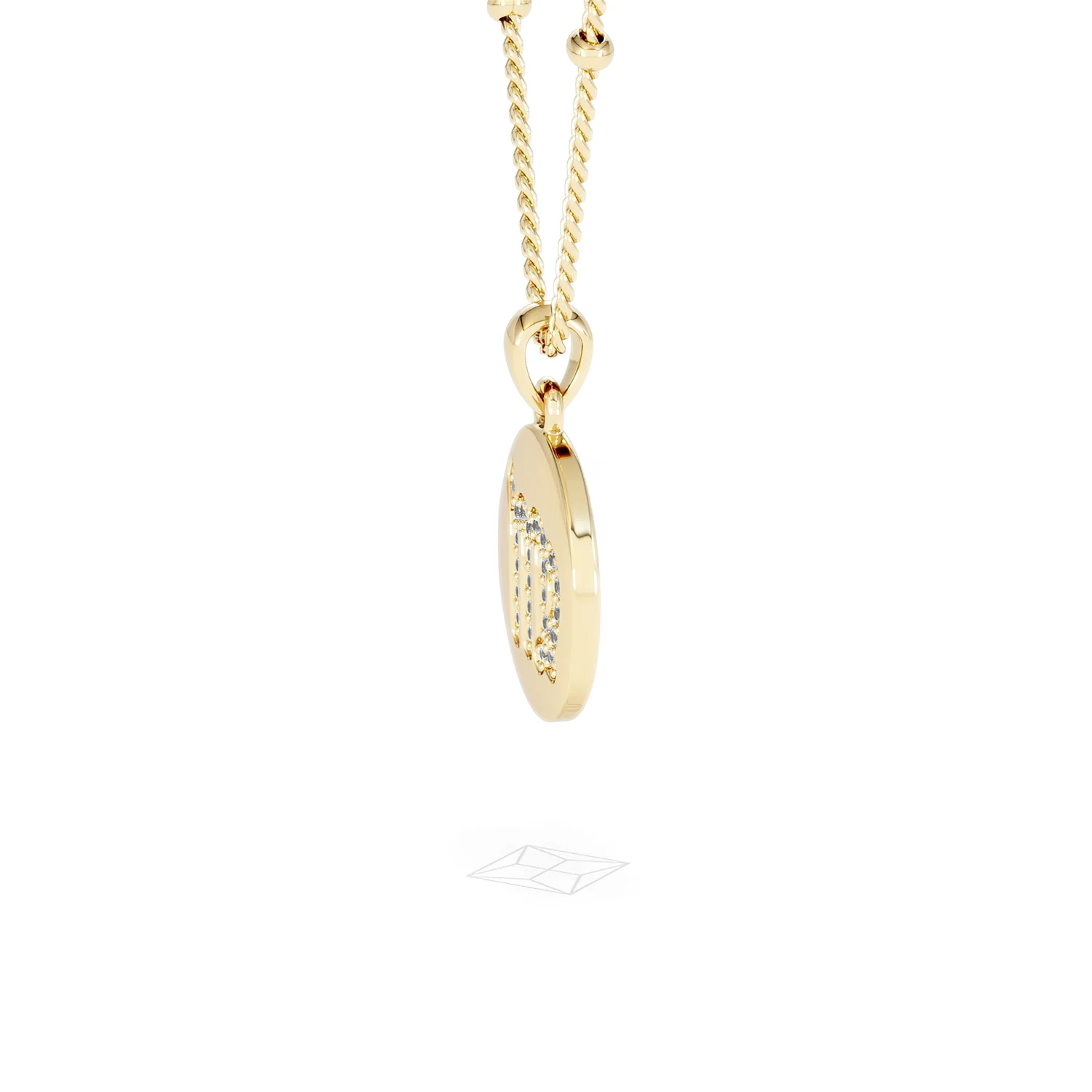 Astrology Virgo 0.07ct Lab Grown Diamond Medallion Pendant Necklace in 18K Gold Vermeil - Image 72