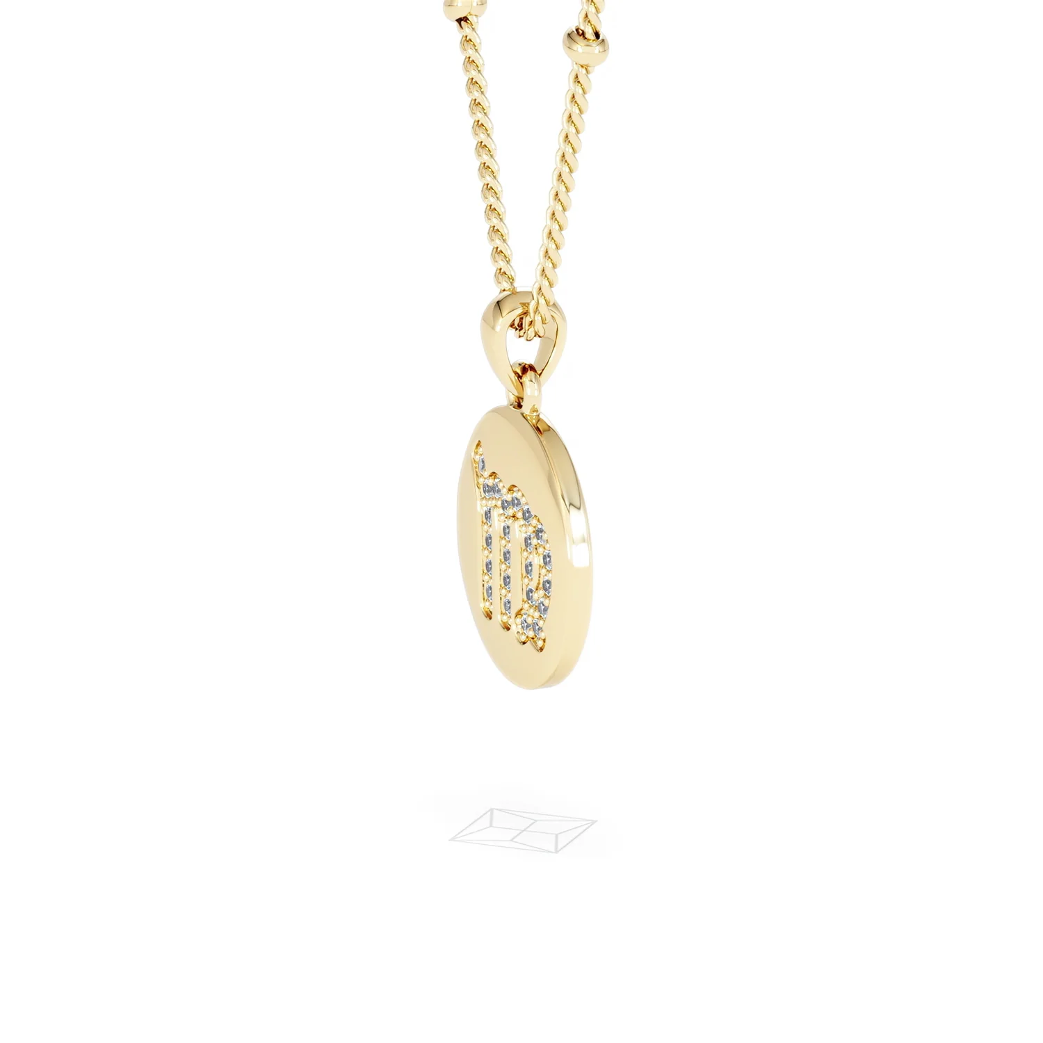 Astrology Virgo 0.07ct Lab Grown Diamond Medallion Pendant Necklace in 18K Gold Vermeil - Image 74