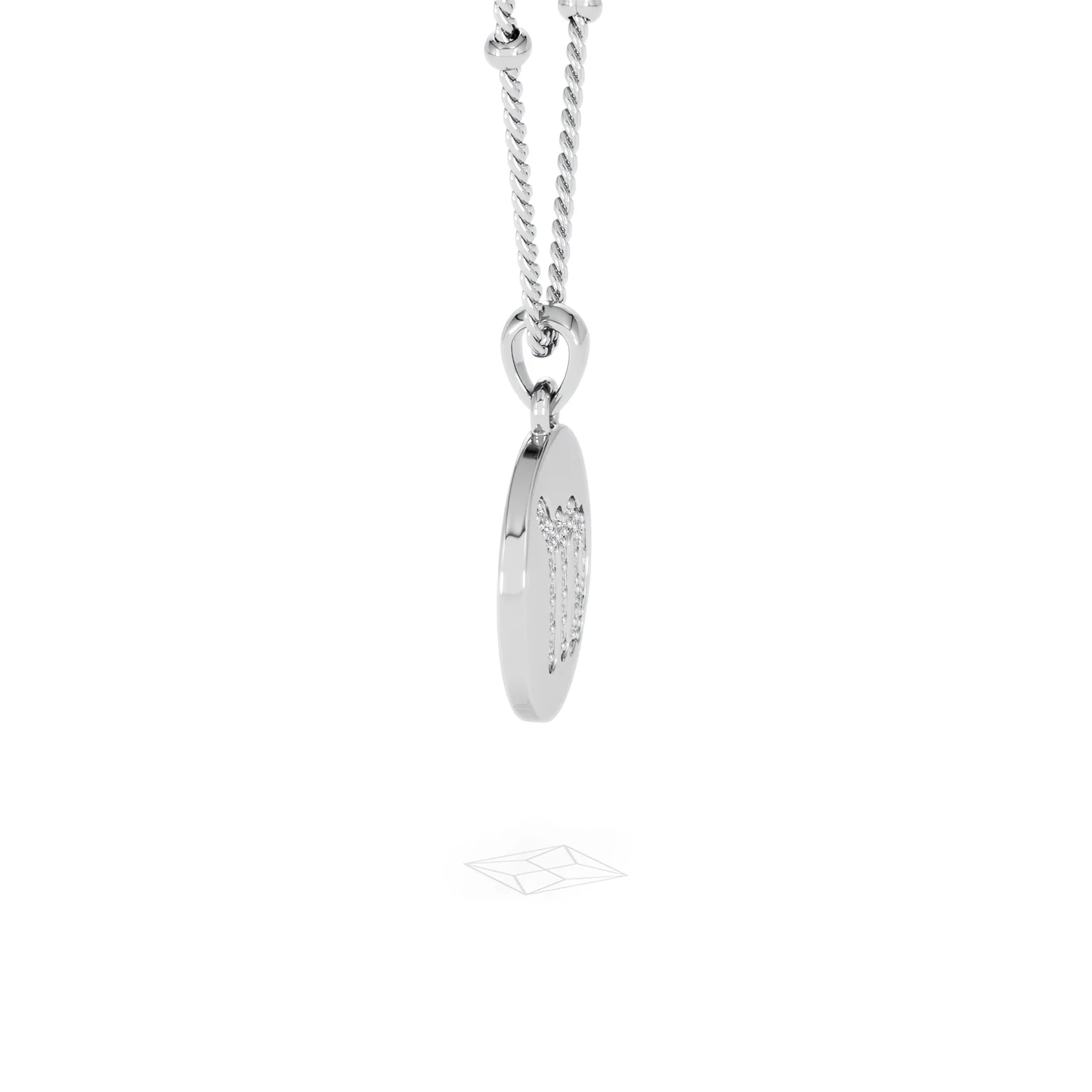 Astrology Virgo 0.07ct Lab Grown Diamond Medallion Pendant Necklace in Sterling Silver - Image 26