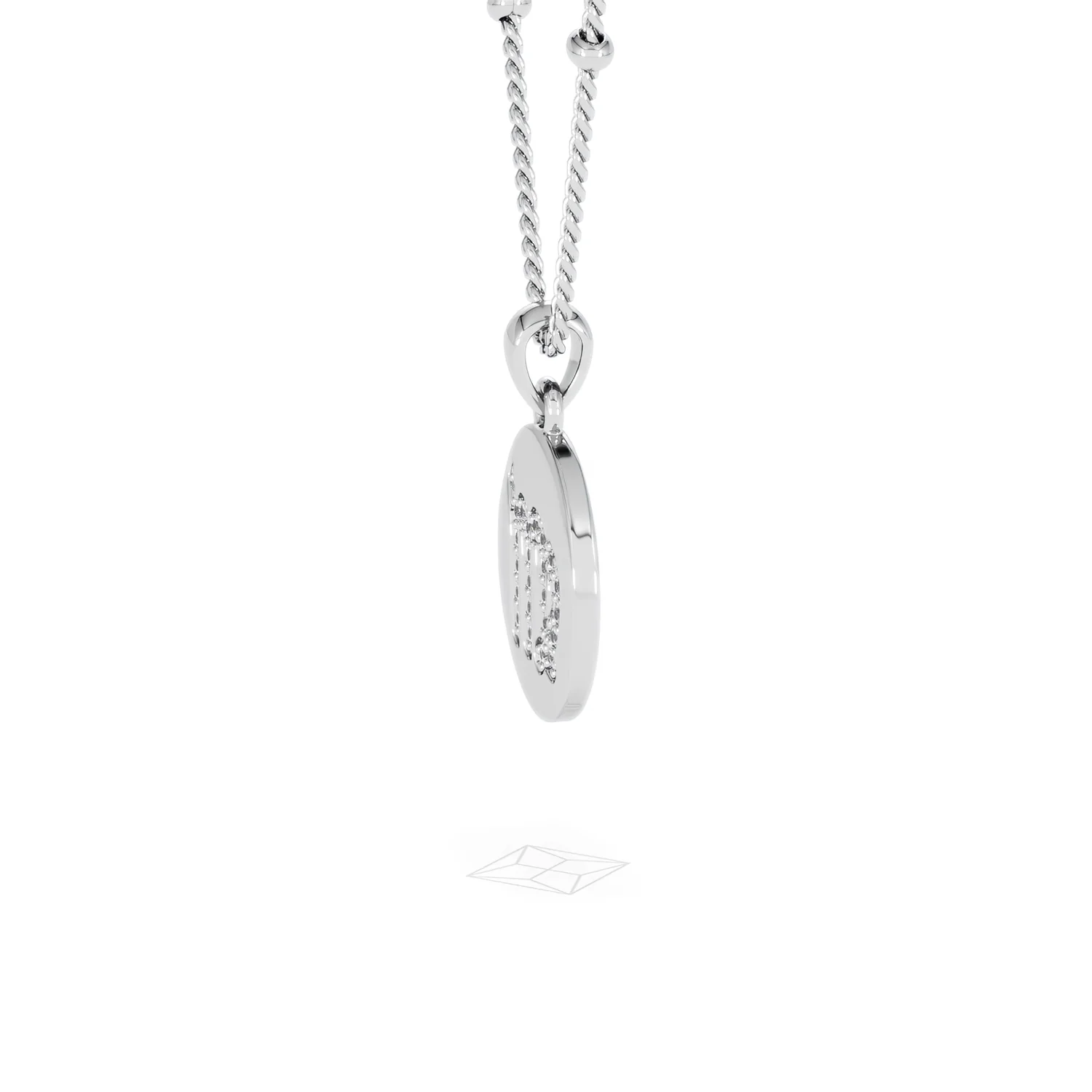 Astrology Virgo 0.07ct Lab Grown Diamond Medallion Pendant Necklace in Sterling Silver - Image 72