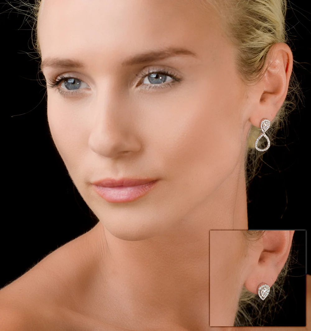 Athena Lab Diamond Drop Earrings Multi Wear 0.90ct 9K White Gold - Image 7