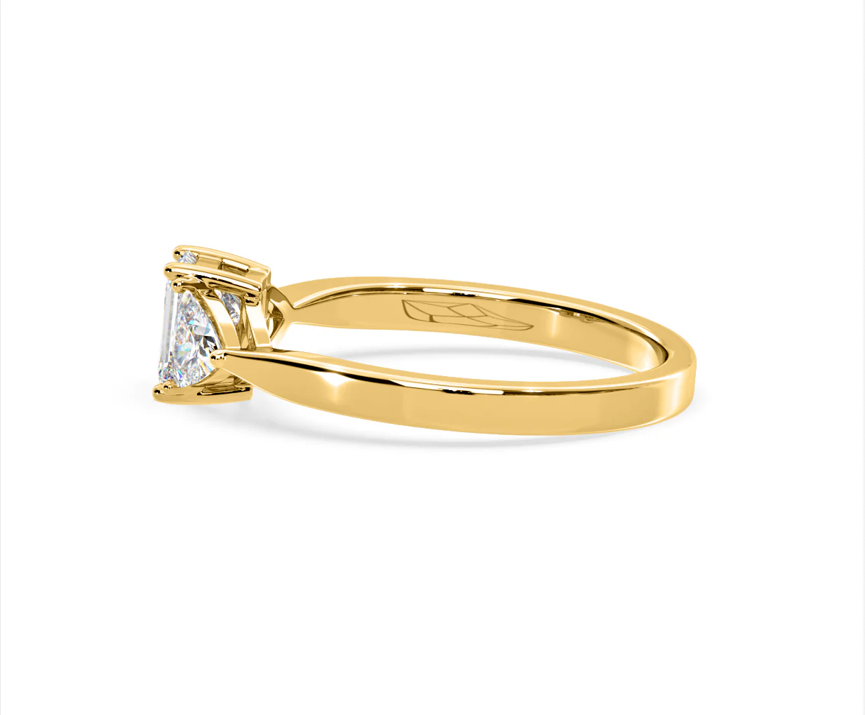 Aurora Lab Diamond Emerald Cut and Trillion 1.00ct Ring in 18K Gold F/VS1 - Image 109