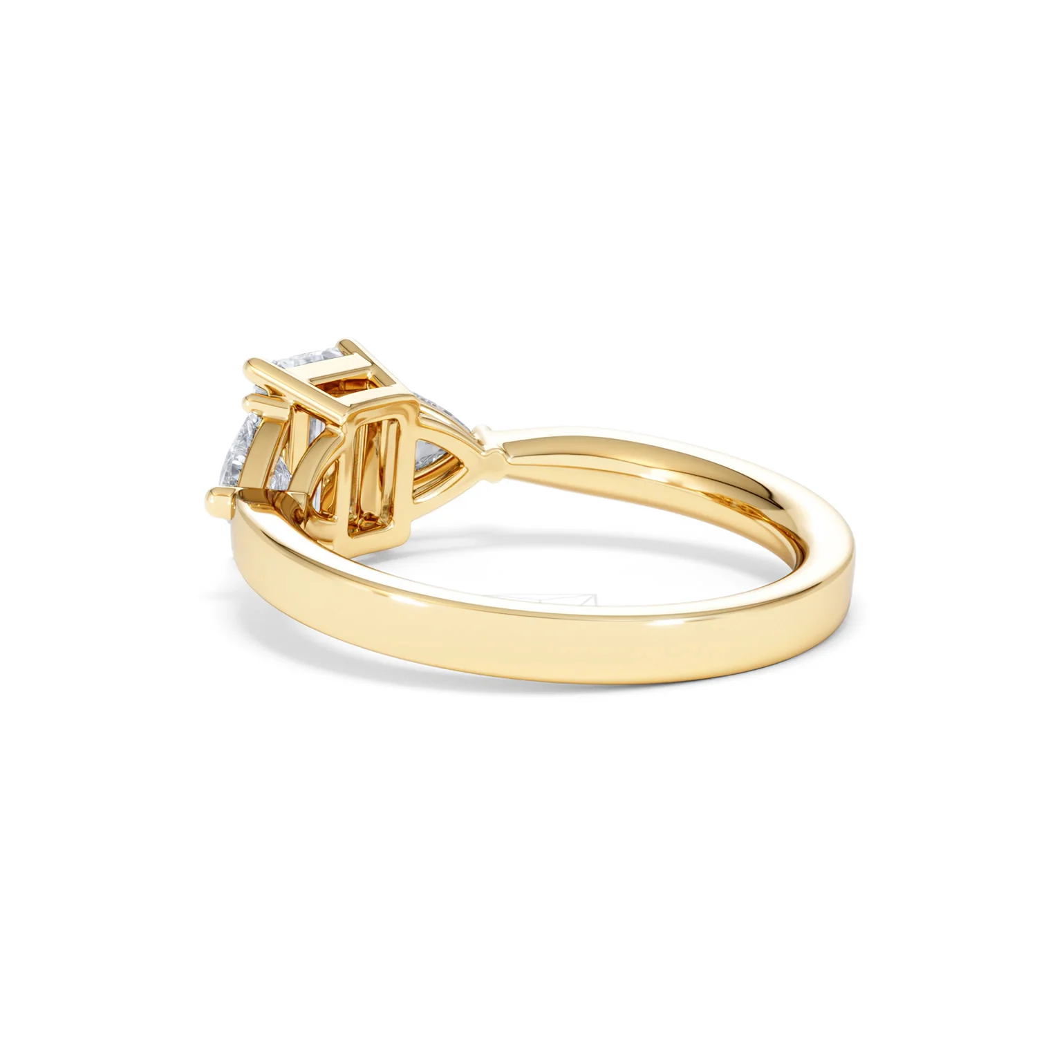 Aurora Lab Diamond Emerald Cut and Trillion 1.70ct Ring in 18K Gold F/VS1 - Image 62