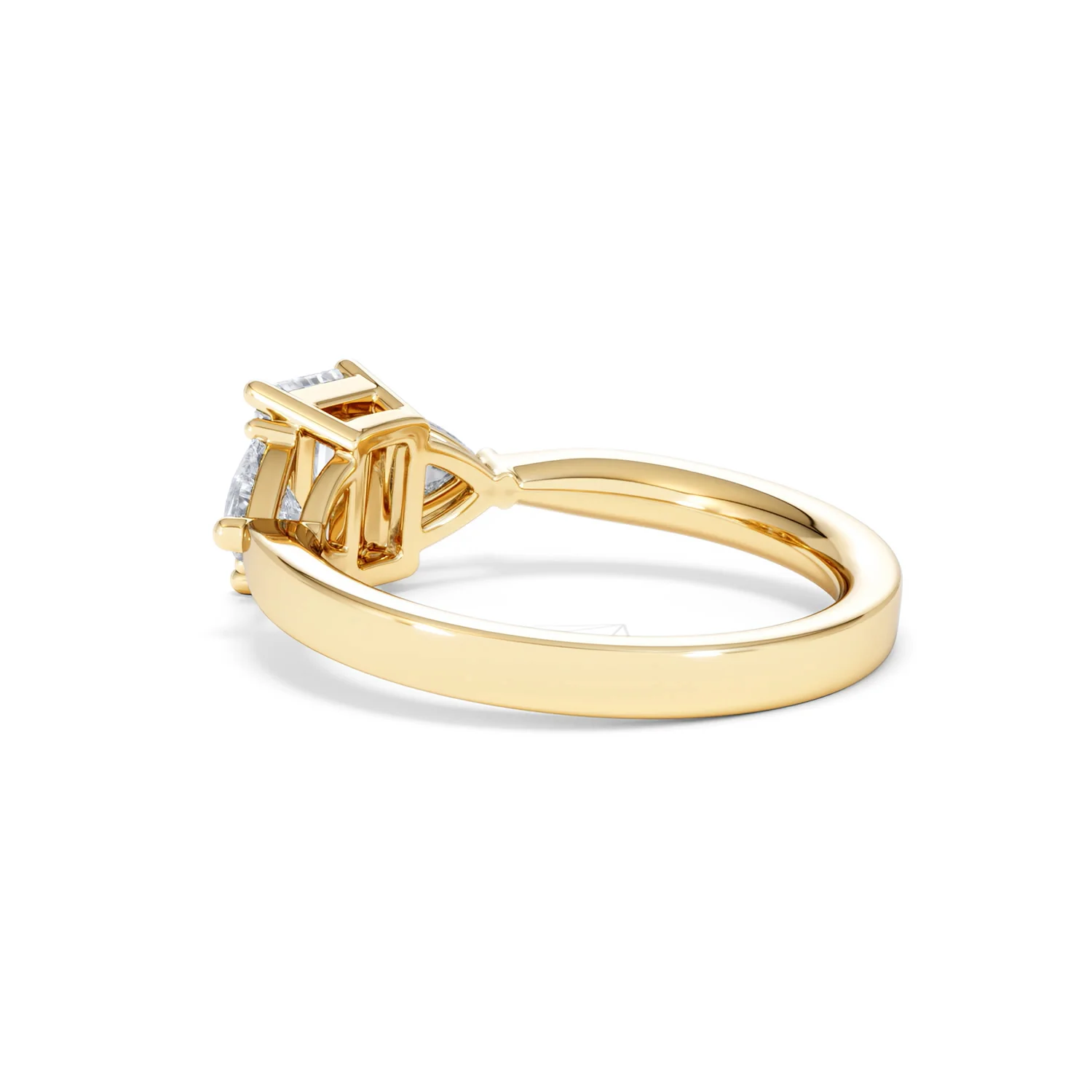 Aurora Lab Diamond Emerald Cut and Trillion 1.70ct Ring in 18K Gold F/VS1 - Image 63