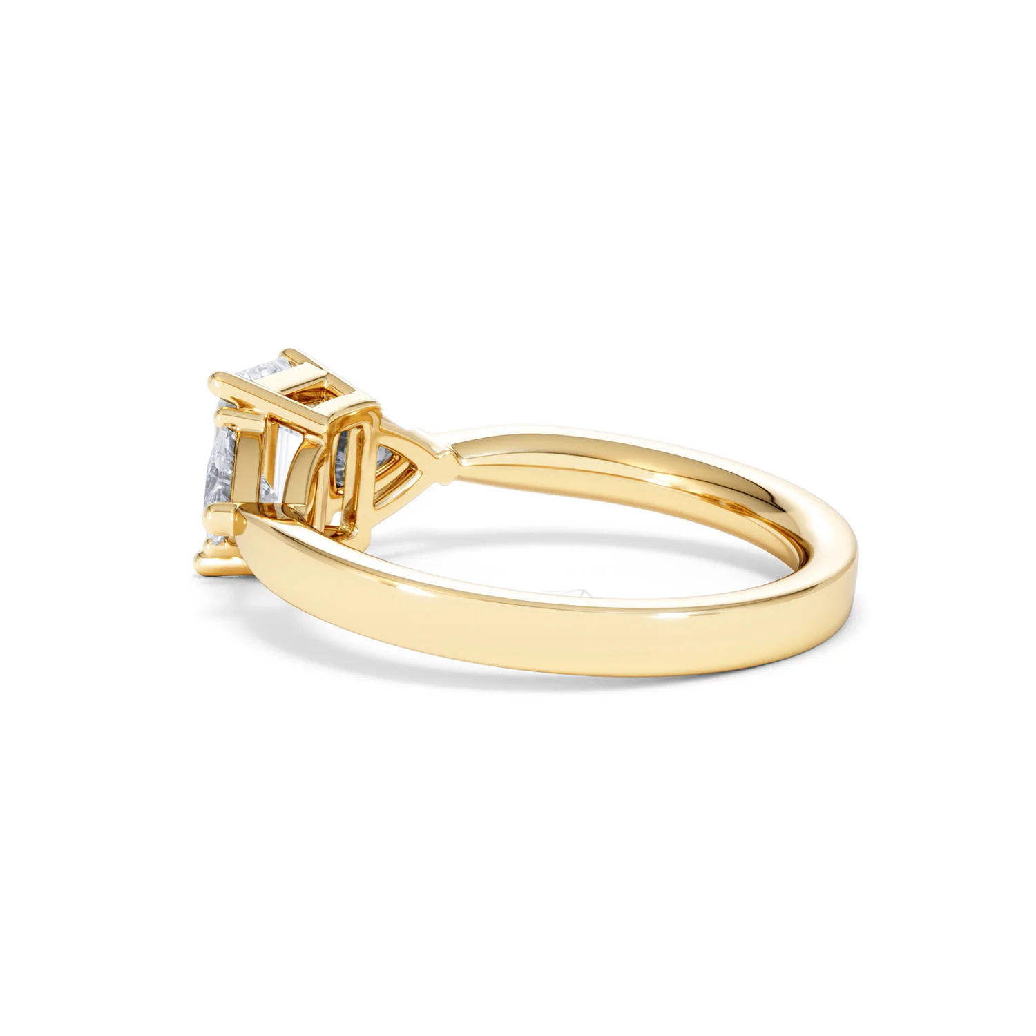Aurora Lab Diamond Emerald Cut and Trillion 1.70ct Ring in 18K Gold F/VS1 - Image 65