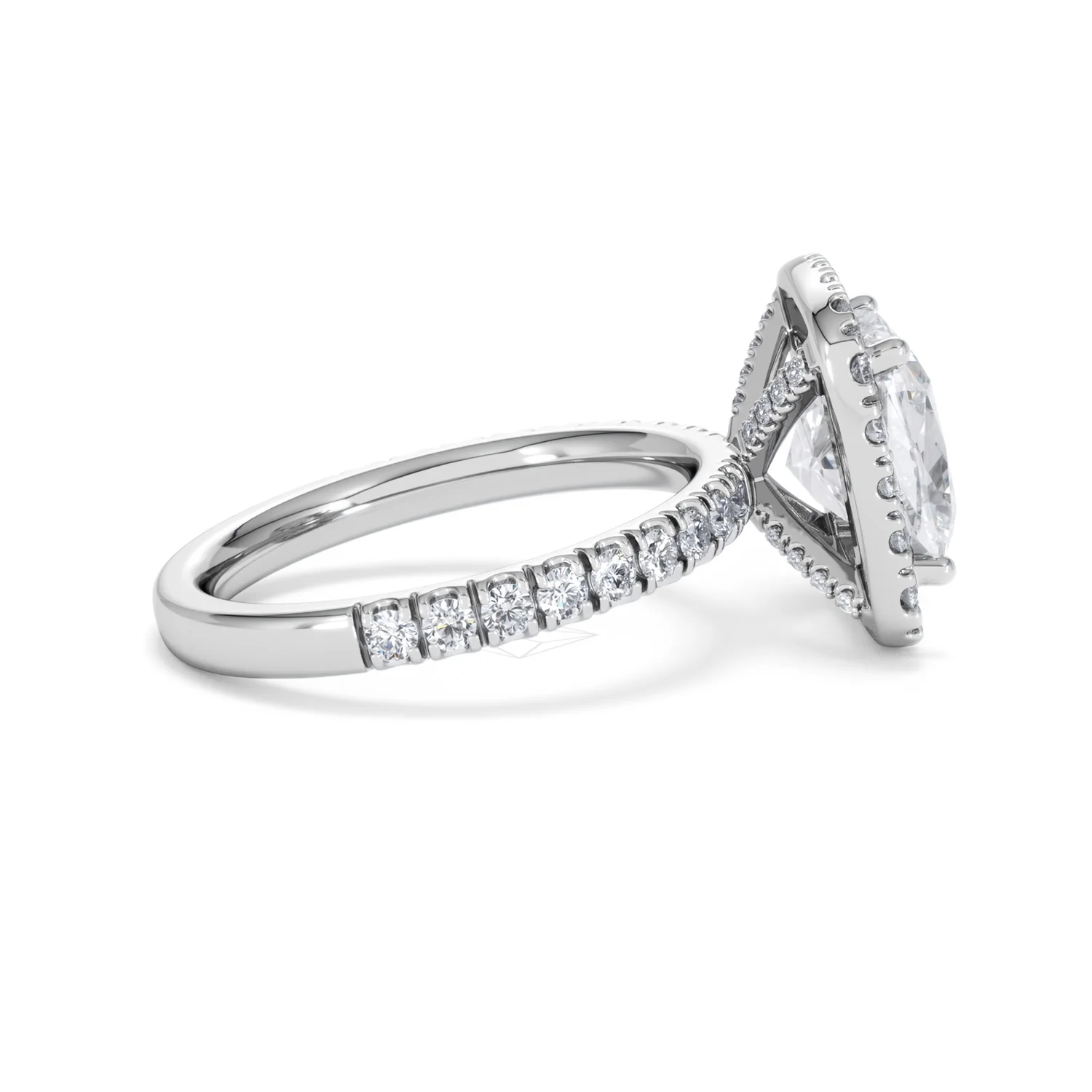 Beatrice 3.55ct Lab Diamond Cushion Cut Engagement Ring in 18K White Gold G/VS1 - Image 30