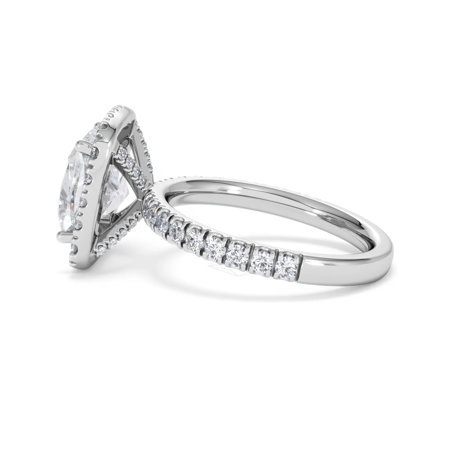 Beatrice 3.55ct Lab Diamond Cushion Cut Engagement Ring in 18K White Gold G/VS1 - Image 67