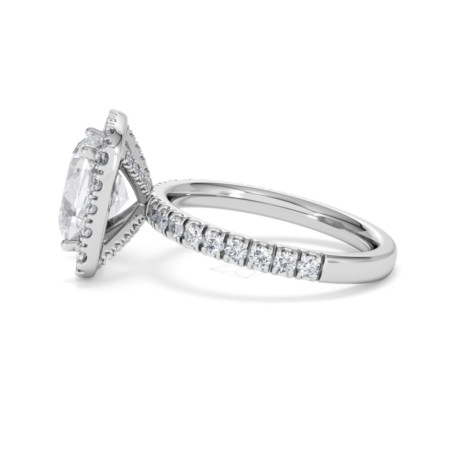 Beatrice 3.55ct Lab Diamond Cushion Cut Engagement Ring in 18K White Gold G/VS1 - Image 69