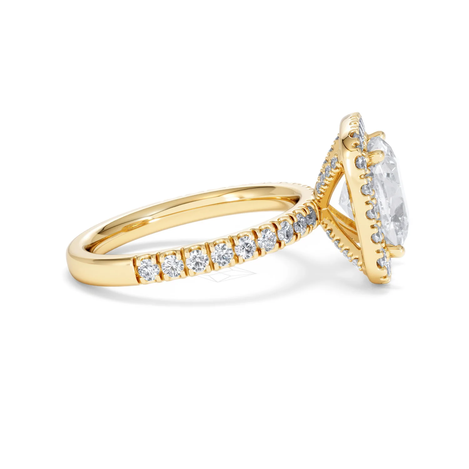 Beatrice 3.55ct Lab Diamond Cushion Cut Engagement Ring in 18K Yellow Gold G/VS1 - Image 29