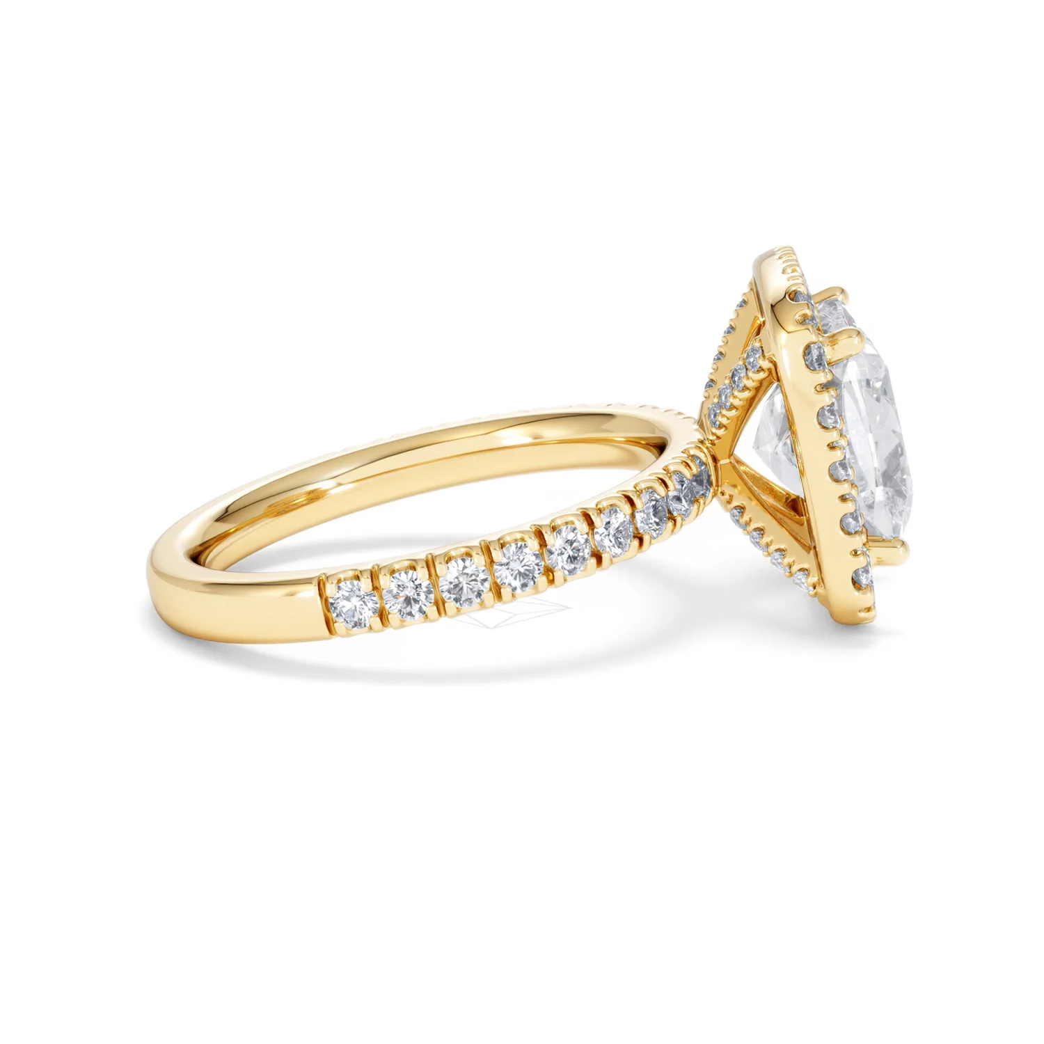 Beatrice 3.55ct Lab Diamond Cushion Cut Engagement Ring in 18K Yellow Gold G/VS1 - Image 30