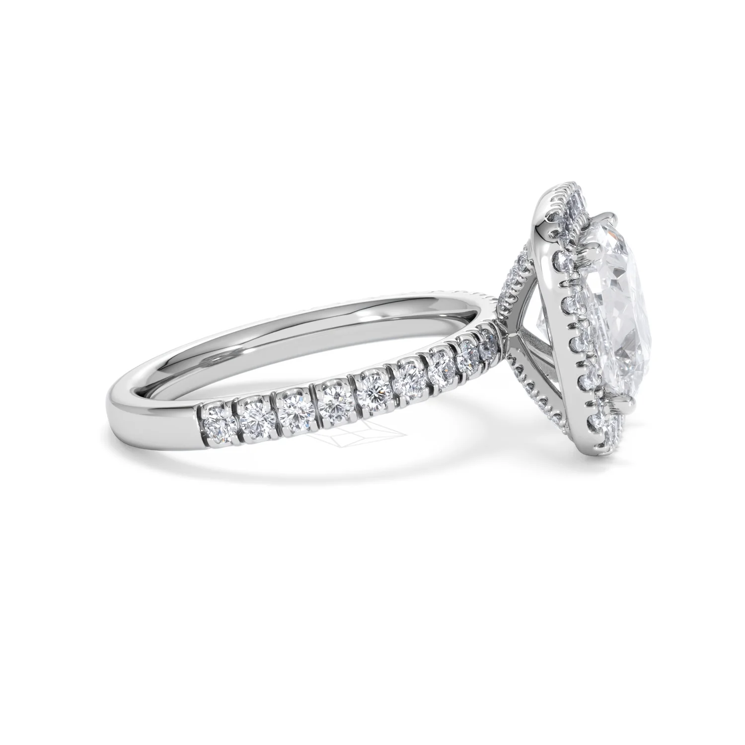 Beatrice 3.55ct Lab Diamond Cushion Cut Engagement Ring in Platinum G/VS1 - Image 27