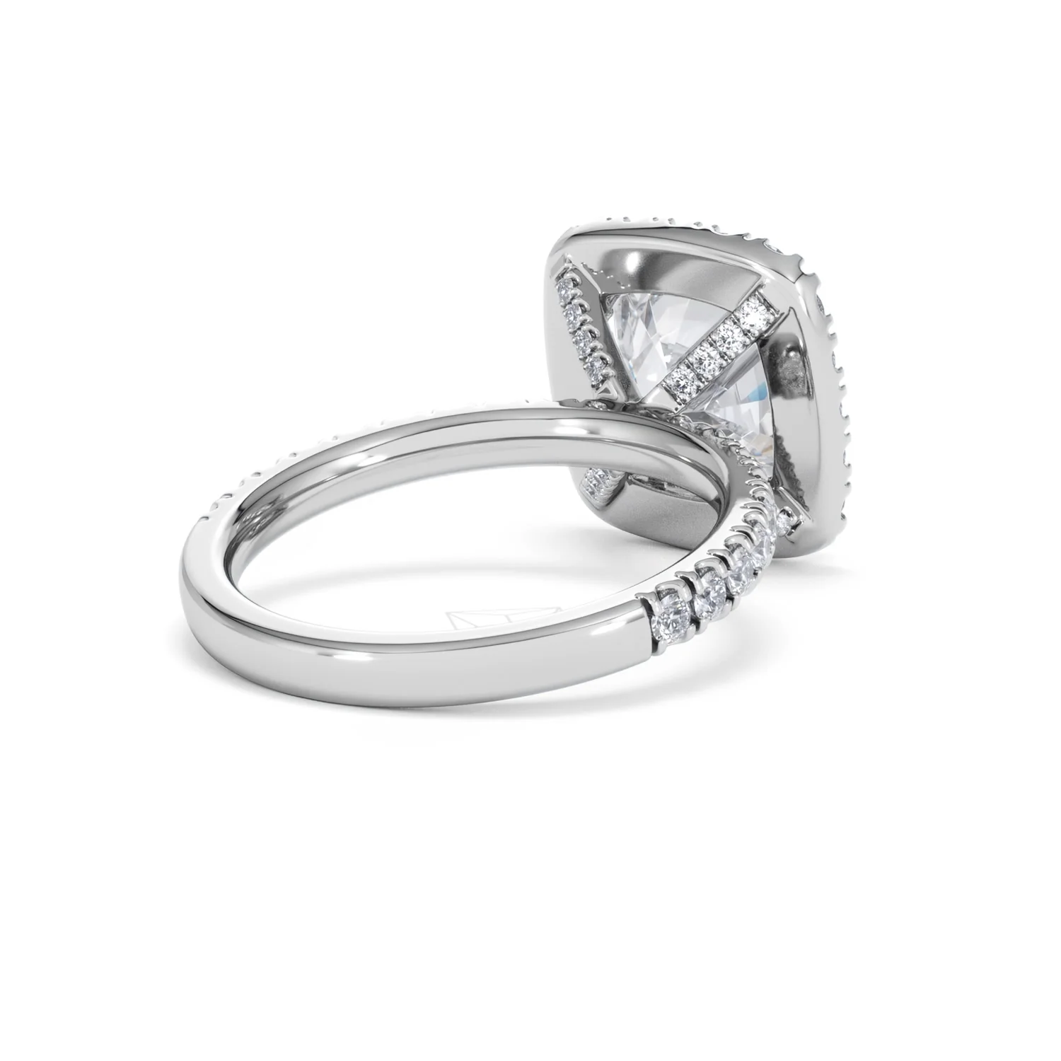 Beatrice 3.55ct Lab Diamond Cushion Cut Engagement Ring in Platinum G/VS1 - Image 41